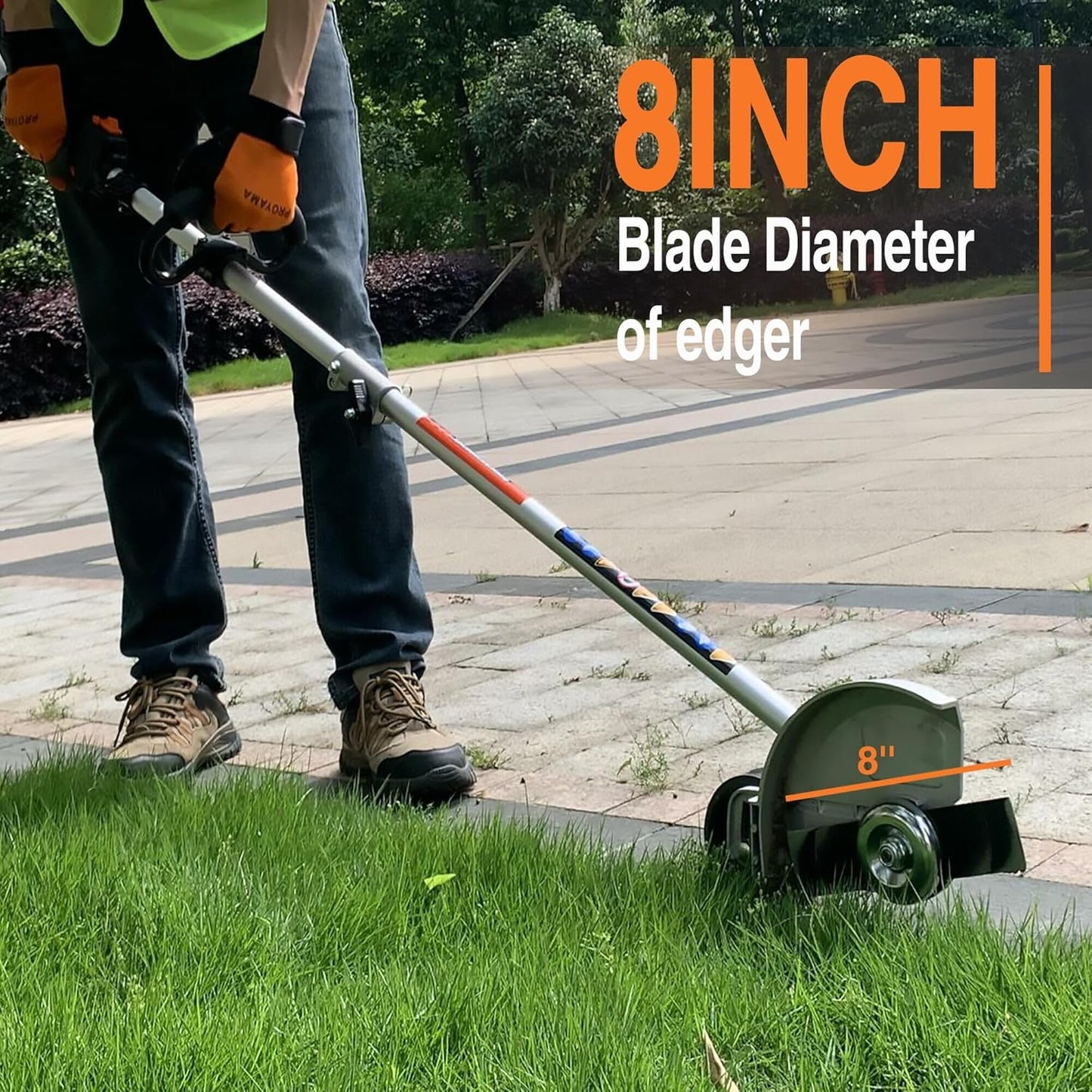 PROYAMA 26cc Weed Eater/Wacker Gas Powered, 2-Cycle Gas String Trimmer/Edger, 3 in 1 Brush Cutter with 17’’ Cutting Path, Grass Trimmer Light Weight