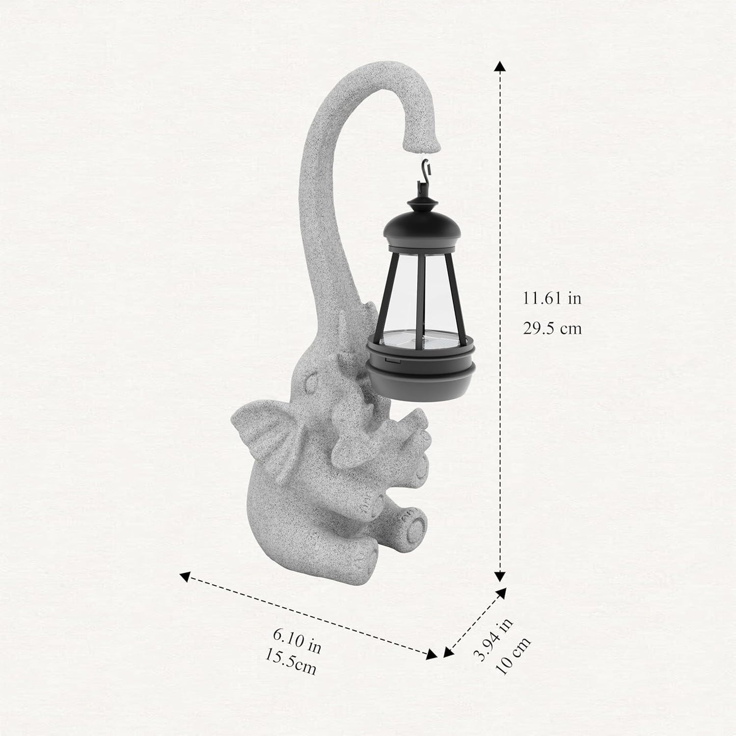 Garden Decoration, Figurine, Lawn Statue, Sculpture Ornament, Animal Figurine - Cat Resin Statue with Lantern (Chest)