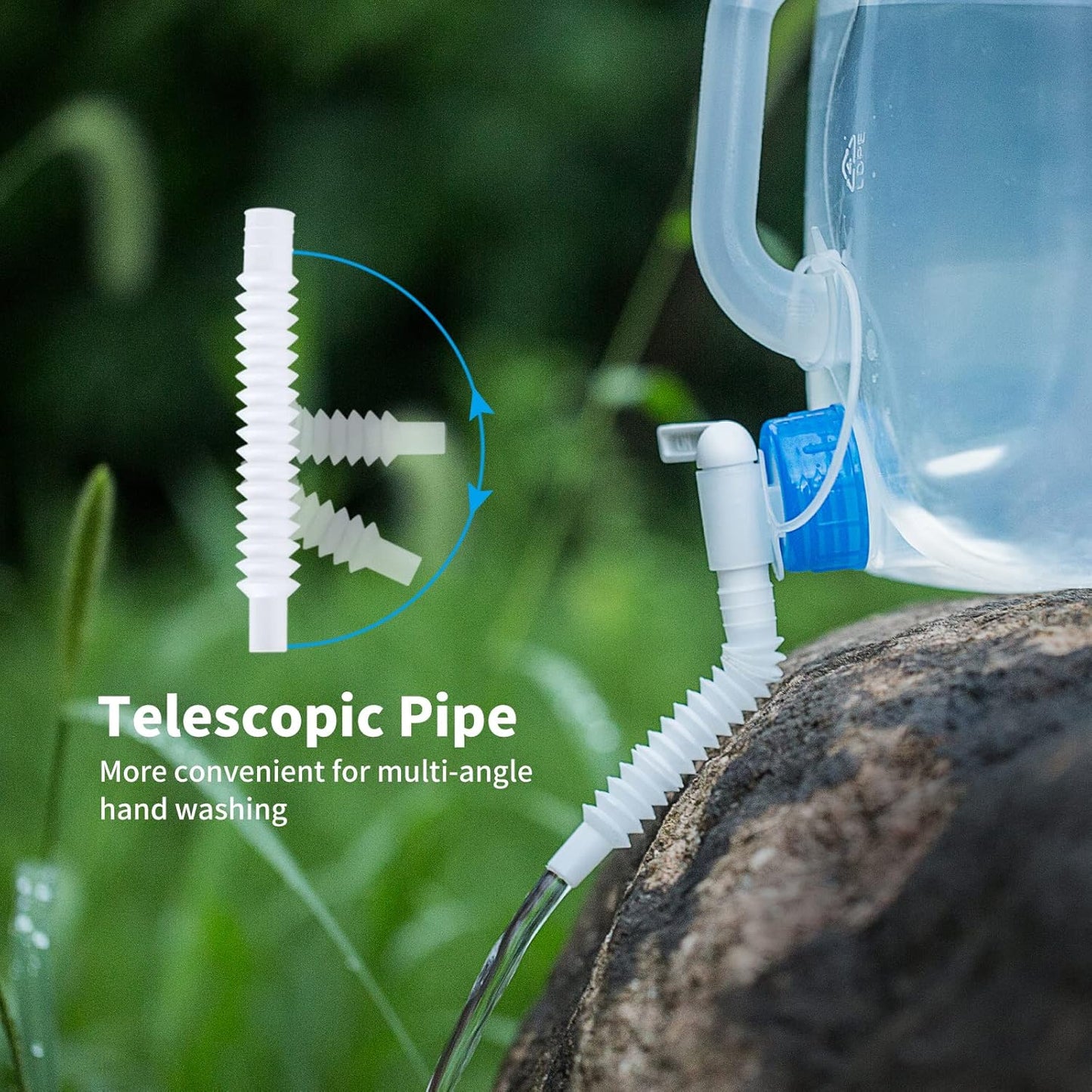 Collapsible Water Jug, 10 Packs 5.3 Gallon BPA Free Camping Water Container with Spigot, Portable Water Storage Carrier for Emergency Survival Hiking Backpacking Outdoors - Food Grade LDPE