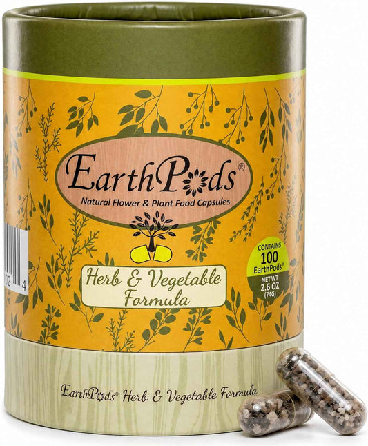 100 Earthpods - Premium Bio Organic Vegetable Fertilizer Spikes – Special Formulated Organic Plant Food for Herbs - Garden Fertilizer Sticks – Made in USA