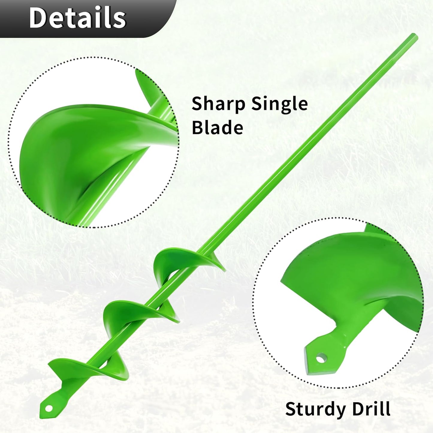 Auger Drill Bit for Planting,1.6"x16.5" Extended Length Garden Auger Spiral Drill Bit, Heavy Duty Post Hole Digger for Bulbs,Flowers & Bedding Plants,Fits 3/8" Hex Drill