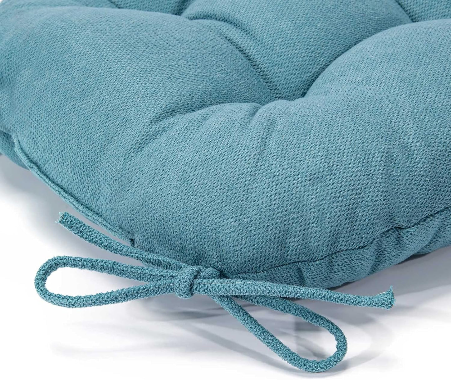Chair Cushion, Chair Cushions for Dining Chairs, Chair Pads and Mat with Ties for Indoor Kitchen Seat and Desk (Teal, 4 Count - 17 x 16 in)