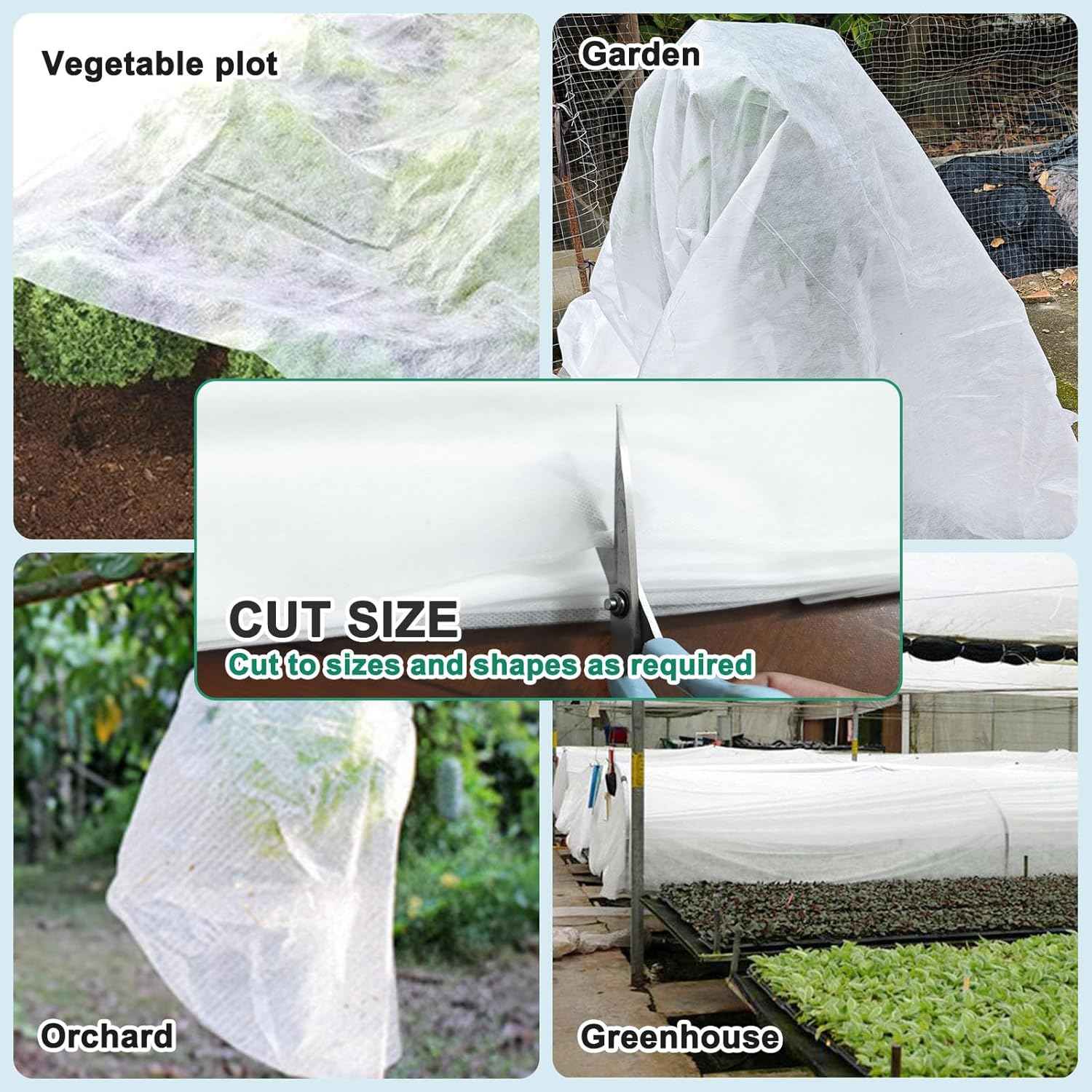 10ft x 30ft Plant Covers Freeze Protection 0.9oz/yd² Garden Fabric Floating Row Cover for Winter Plant Blanket Frost Cloth Plant for Outdoor Plants Vegetables, Insect Protection…