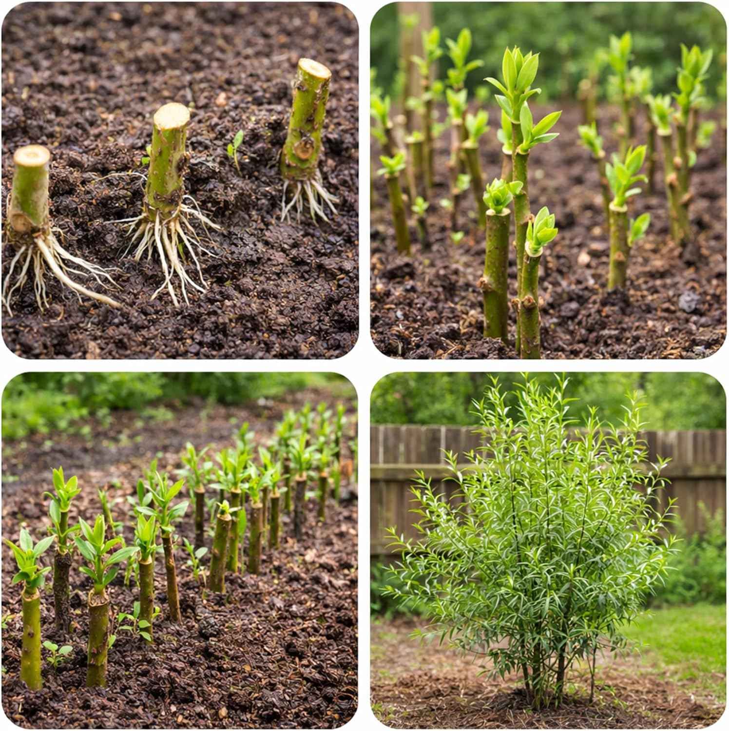 Hybrid Willow Tree Cuttings – Fast Growing Privacy & Shade Trees – Easy to Root Live Cuttings – Cold Hardy, High Yield Trees for Screens & Windbreak (5 Cuttings)