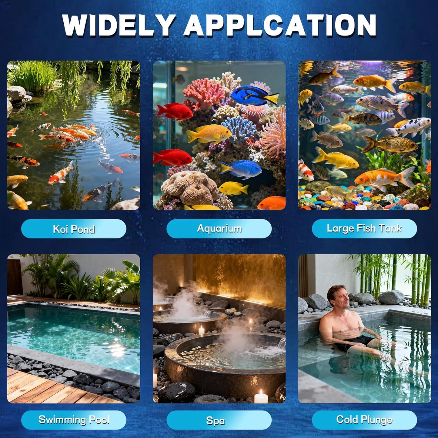 20W Pond UV Light for 100-1000 Gallon, Aquarium UV Water Clarifier for Koi Pond, Spas and Fish Tanks, Swimming Pools