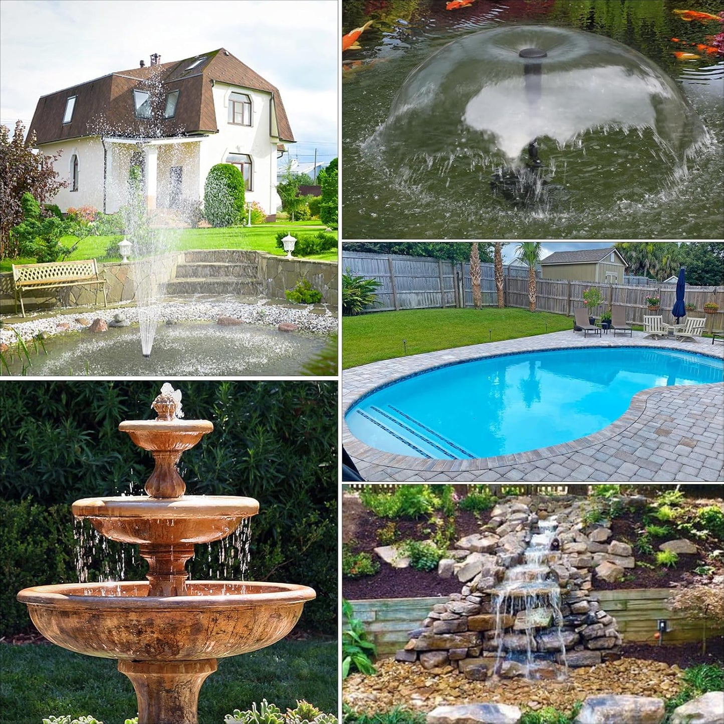 Solar Pond Pump, 20W Solar Fountain Pump with 350GPH Flow & 4 Spray Styles, 16.5Ft Extendable Power Cord, Debris Barrier Bag for Outdoor Fountain, Ponds, Fish Tank, Waterfall, Garden Water Features