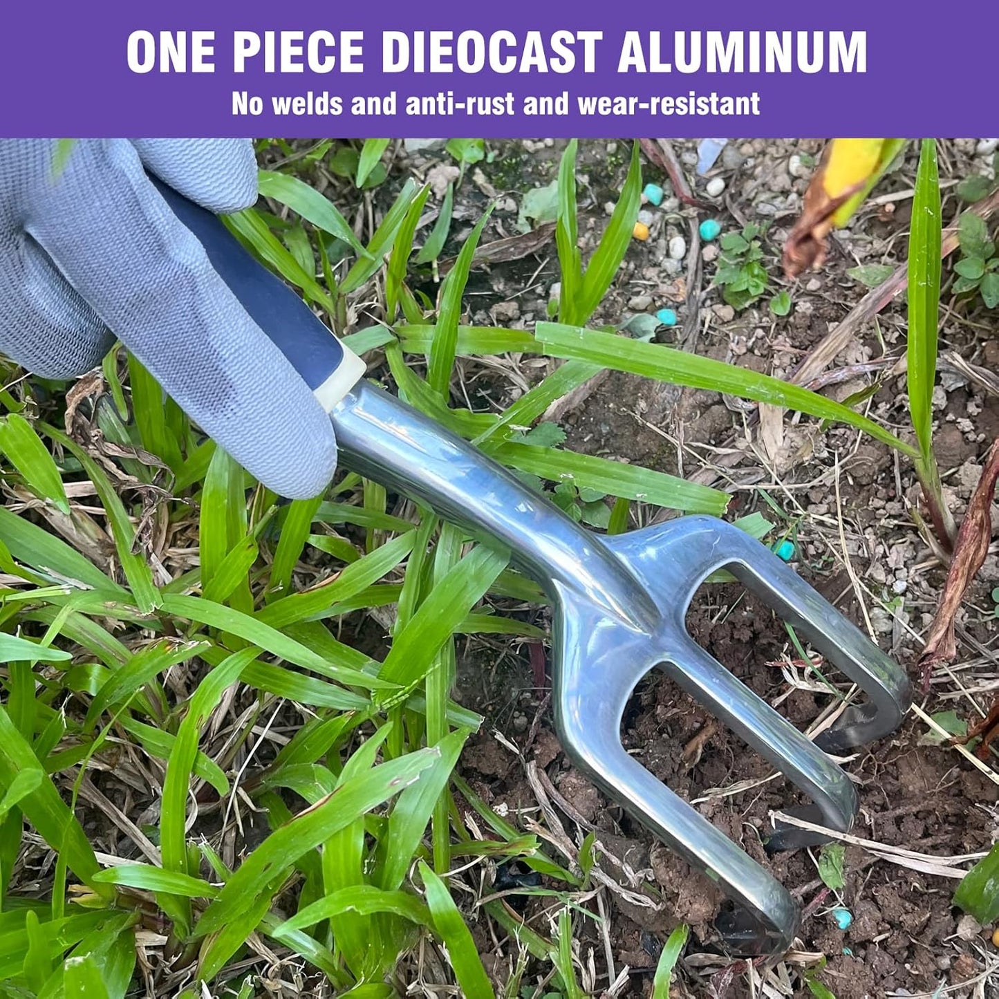 Gardening Tool Set, 9-Piece Heavy-Duty Aluminum Garden Tools with Non-Slip Handles and Large Tool Bag with Storage Pockets, Durable Hand Gardening Tools - Perfect Gardening Gift for Men and Wome