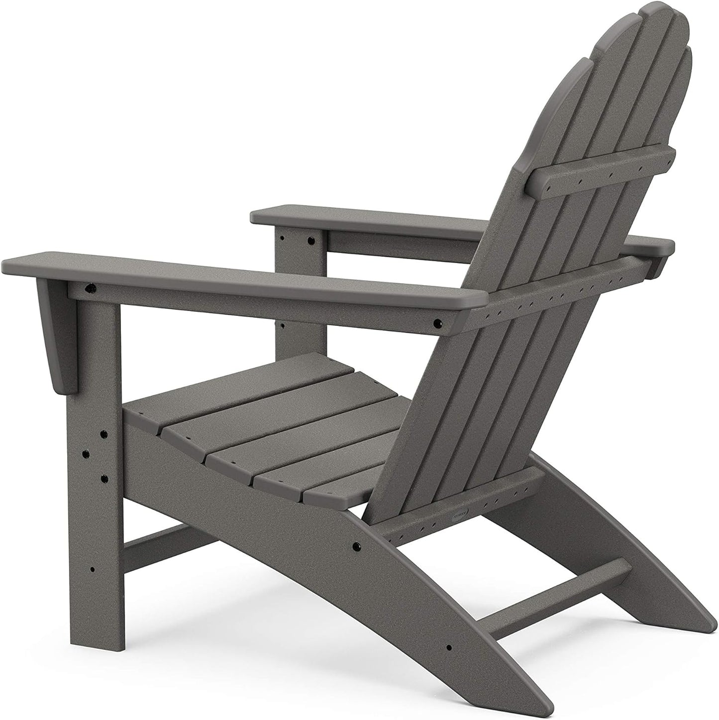 Polywood Vineyard Adirondack Chair, Sand Beige - Classic HDPE Patio Furniture for Outdoor Living, Deck, Garden, Fire Pit, Pool, Beach & Lake Dock Seating