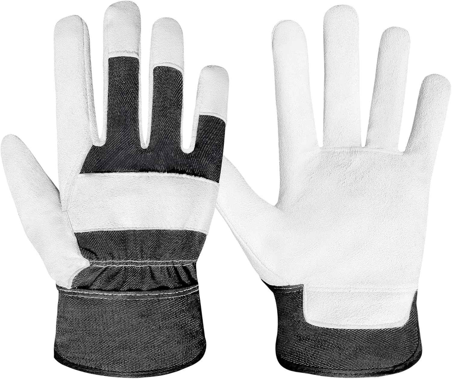 Leather Work Gloves, Goatskin Work Gloves, Leather Gloves for Men & Women, Durable and Flexibility Gardening Gloves