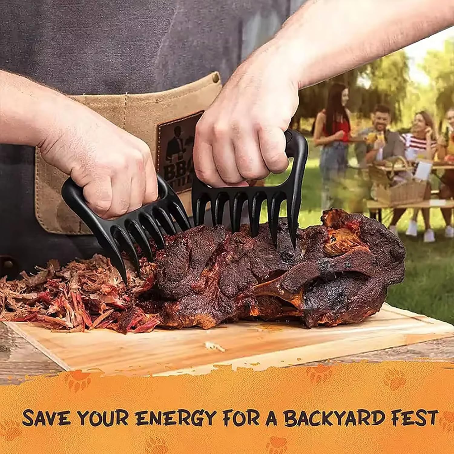 Original Meat Shredder Claws for BBQ – Heat-Resistant Nylon, Ultra-Sharp Blades, Easily Shred, Lift & Handle Pulled Chicken, Beef – Heavy-Duty Barbecue Tool – Black - Lumora Garden