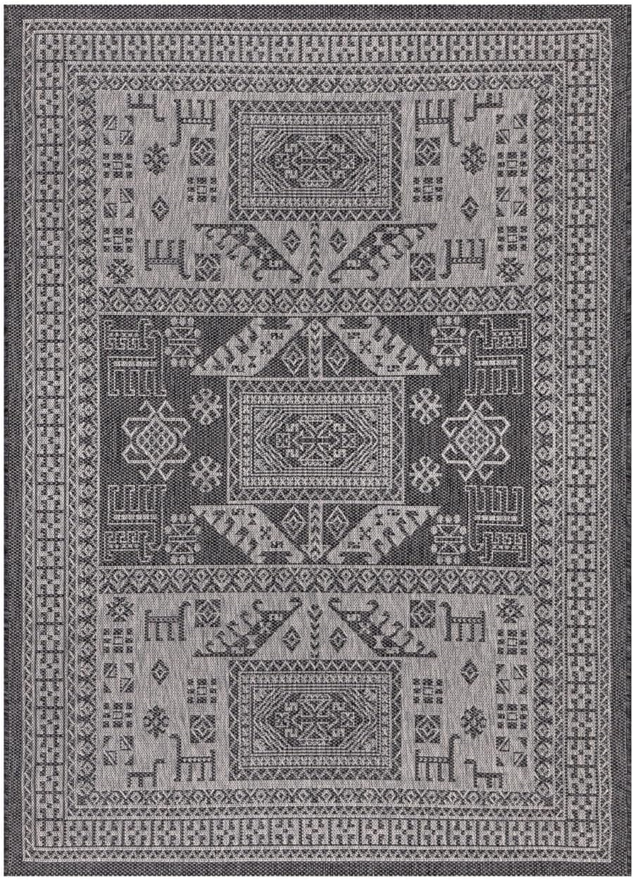 Keen Home Design Terrace Outdoor Area Rug - 4x6 Washable Indoor/Outdoor Rug for Patio, Kitchen, Balcony, Beach, Garden, Deck and Porch, Size: 3'10"x5'7"