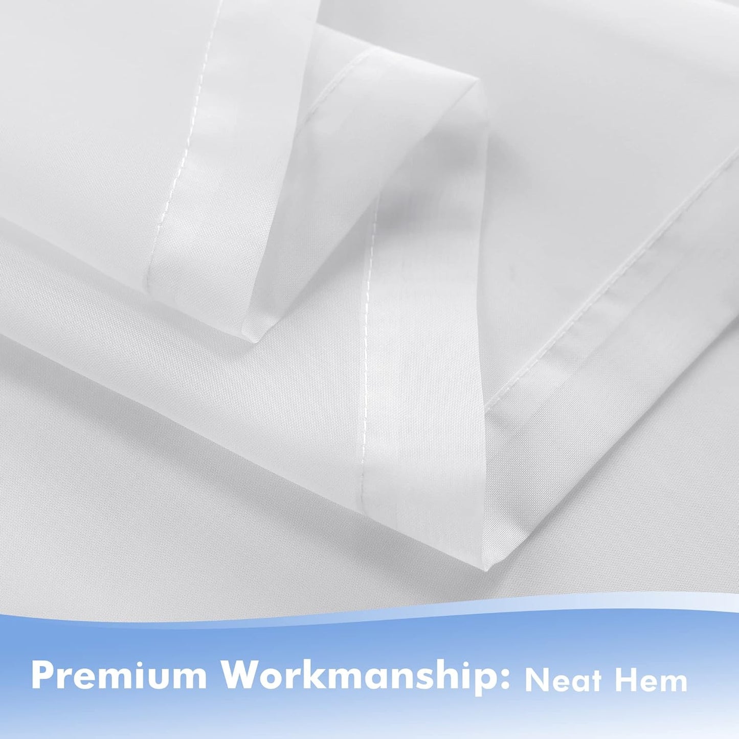 HolidayIdeas White Outdoor Sheer Curtains for Patio Waterproof, 2 Panels - 54 x 120 Inch - Light Filtering Voile Outside Curtains Grommet Drapes for Front Porch, Gazebo, Pergola, Backyard