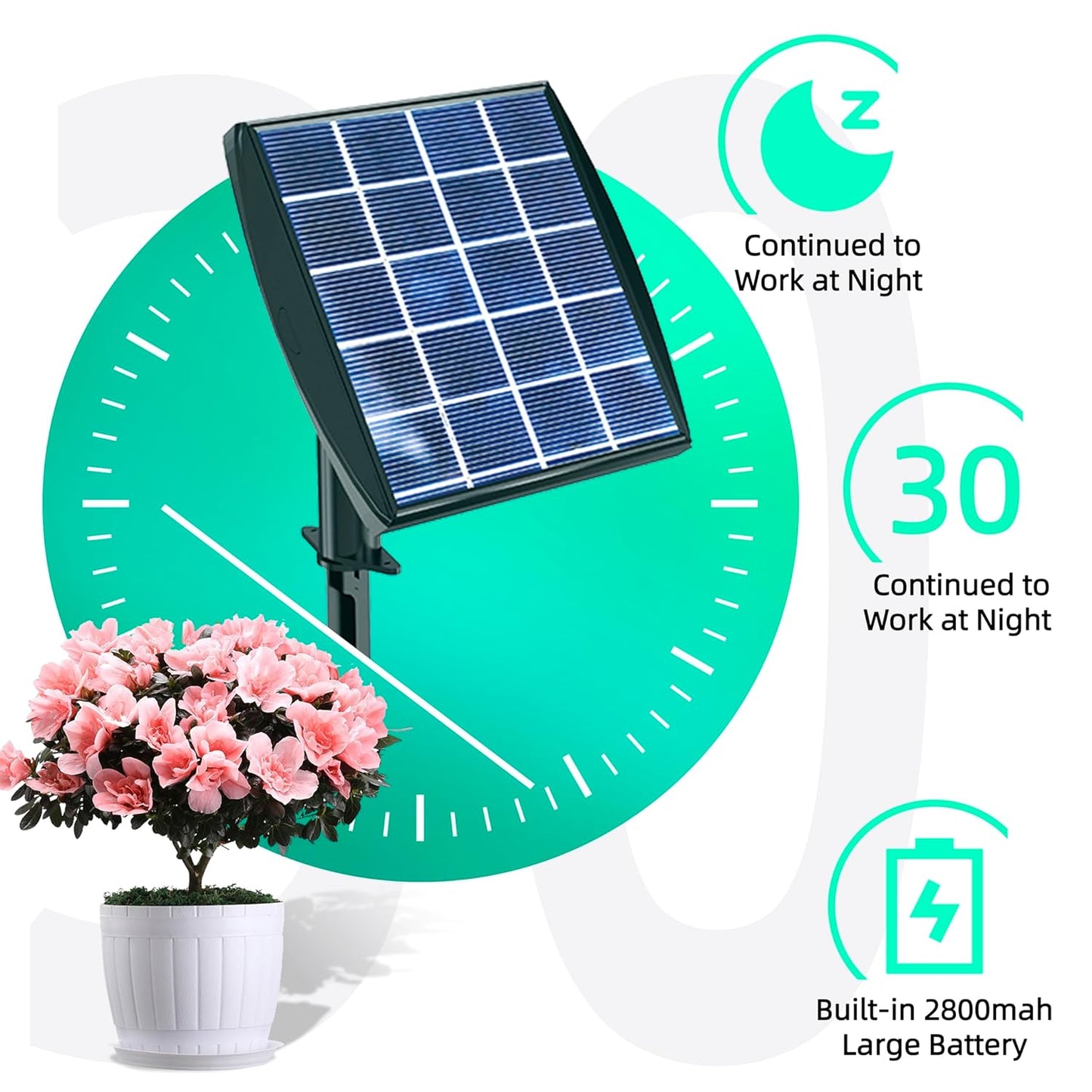 Solar Powered Drip Irrigation System, OHYEAHSPIN Solar Automatic Garden Watering Outdoor Greenhouse Accessories Supported 15 Pots Plants & 6 Timer Modes