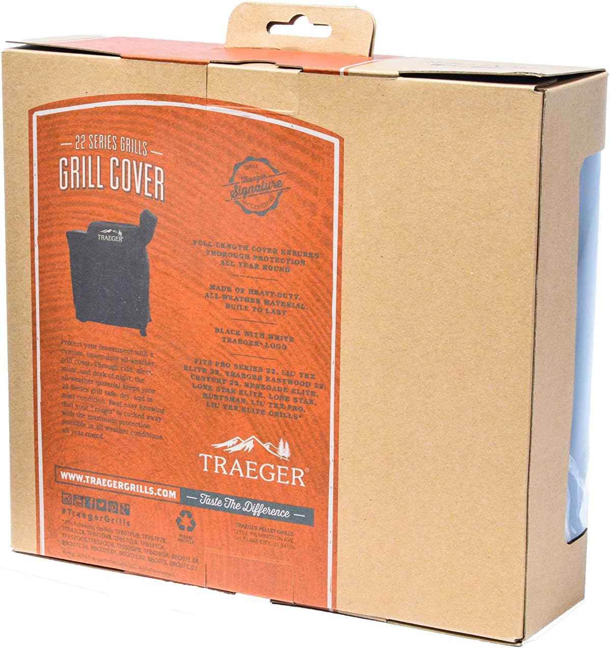 Traeger Grills BAC503 Full-Length Grill Cover Grill Accessory - Pro 575/ Pro 22, Black