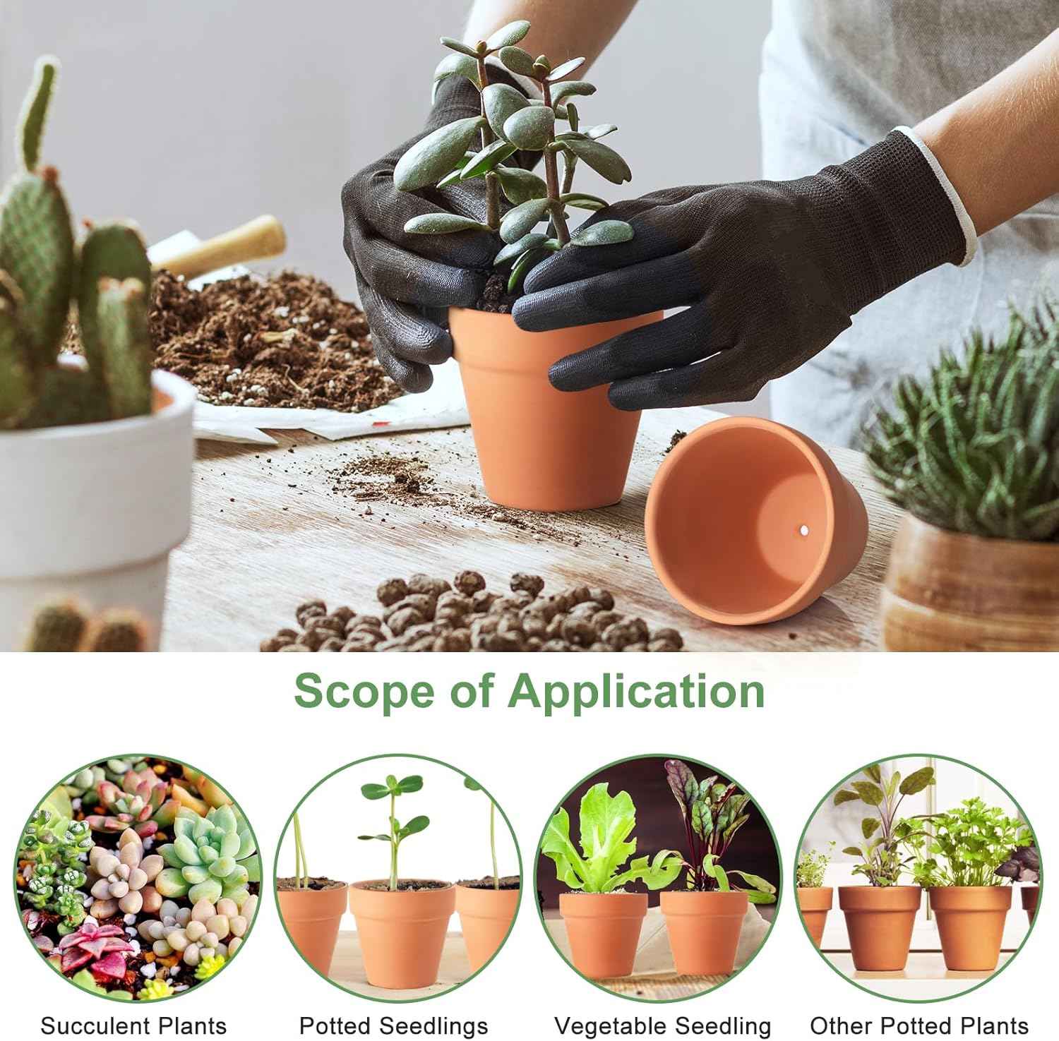 Baxrou Terra Cotta Pots, 24 Pack 3.15 Inch Mini Clay Pot with Drainage Holes,Cactus Flower Nursery Terracotta Pots for Indoor/Outdoor Succulent Plants, Crafts, Wedding Favor