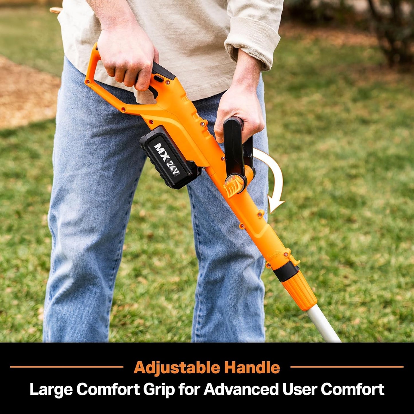 LawnMaster CLGT2410S 24V 10" Cordless String Trimmer Weed Eater 2.0AH Battery & Charger Included