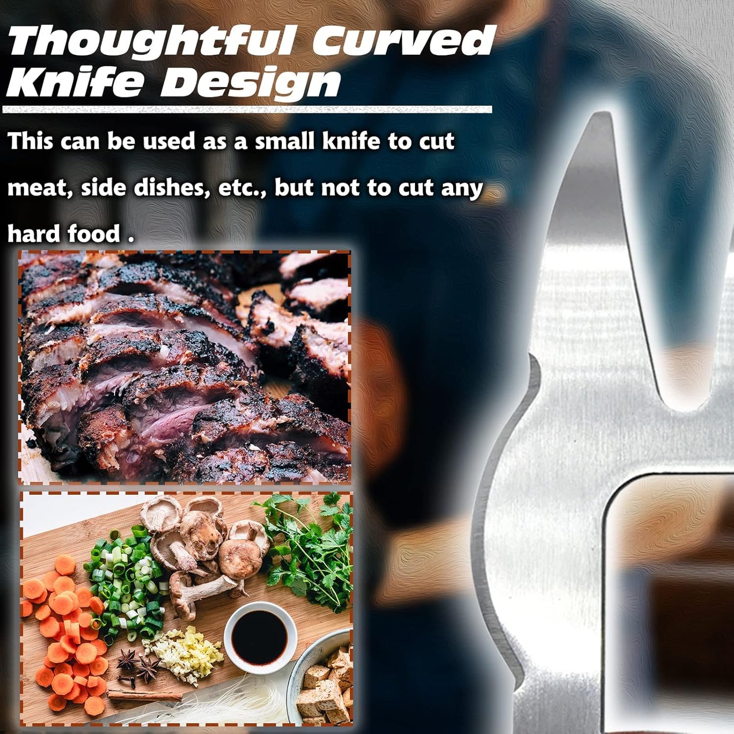 LOPE & NG Meat Handler Shredder Claws Set Of 2 - Wood Stainless Steel BBQ Pulled Pork Paws For Shredding Handing Carving Food - Lumora Garden