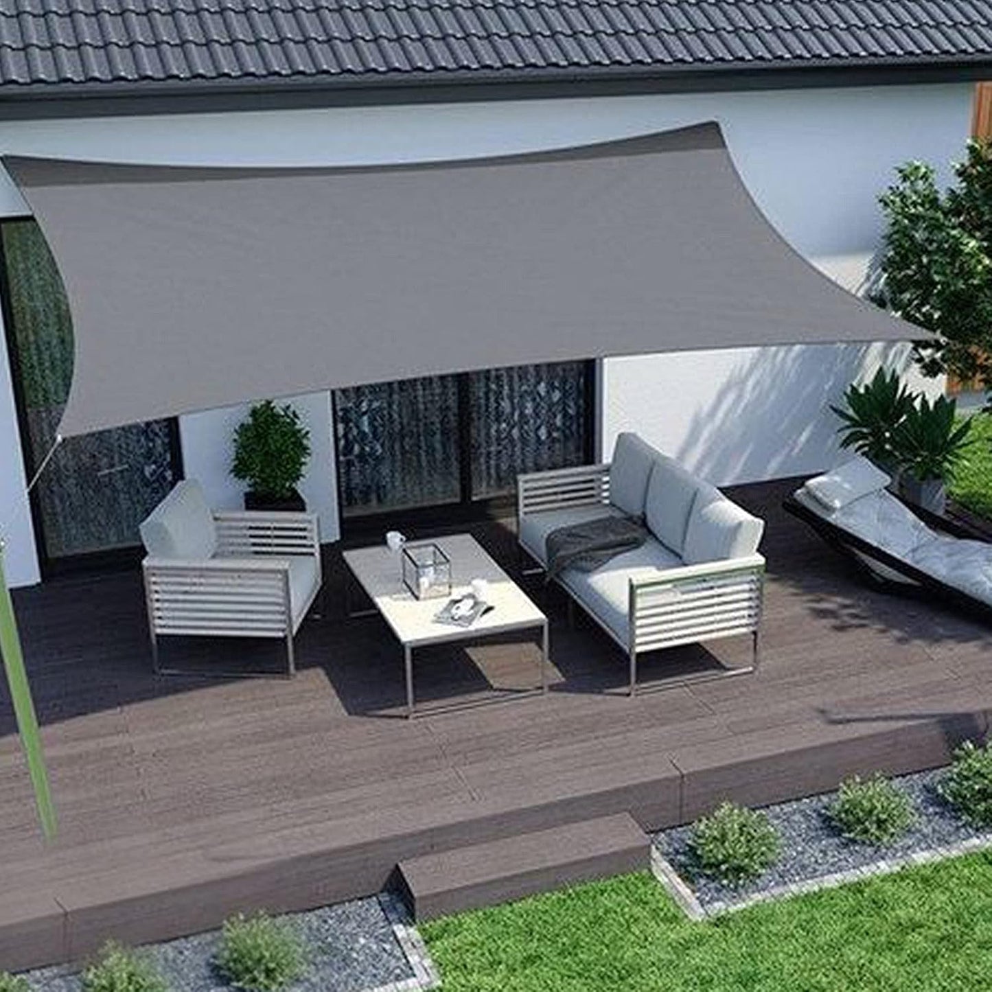 winemana 90% Shade Cloth, Dog Kennel Shade Cover, 6.5 x 10 FT Sturdy Durable Sunblock Shade Mesh Tarp with Grommets for Patio Plants Greenhouse Chicken Coop Porch