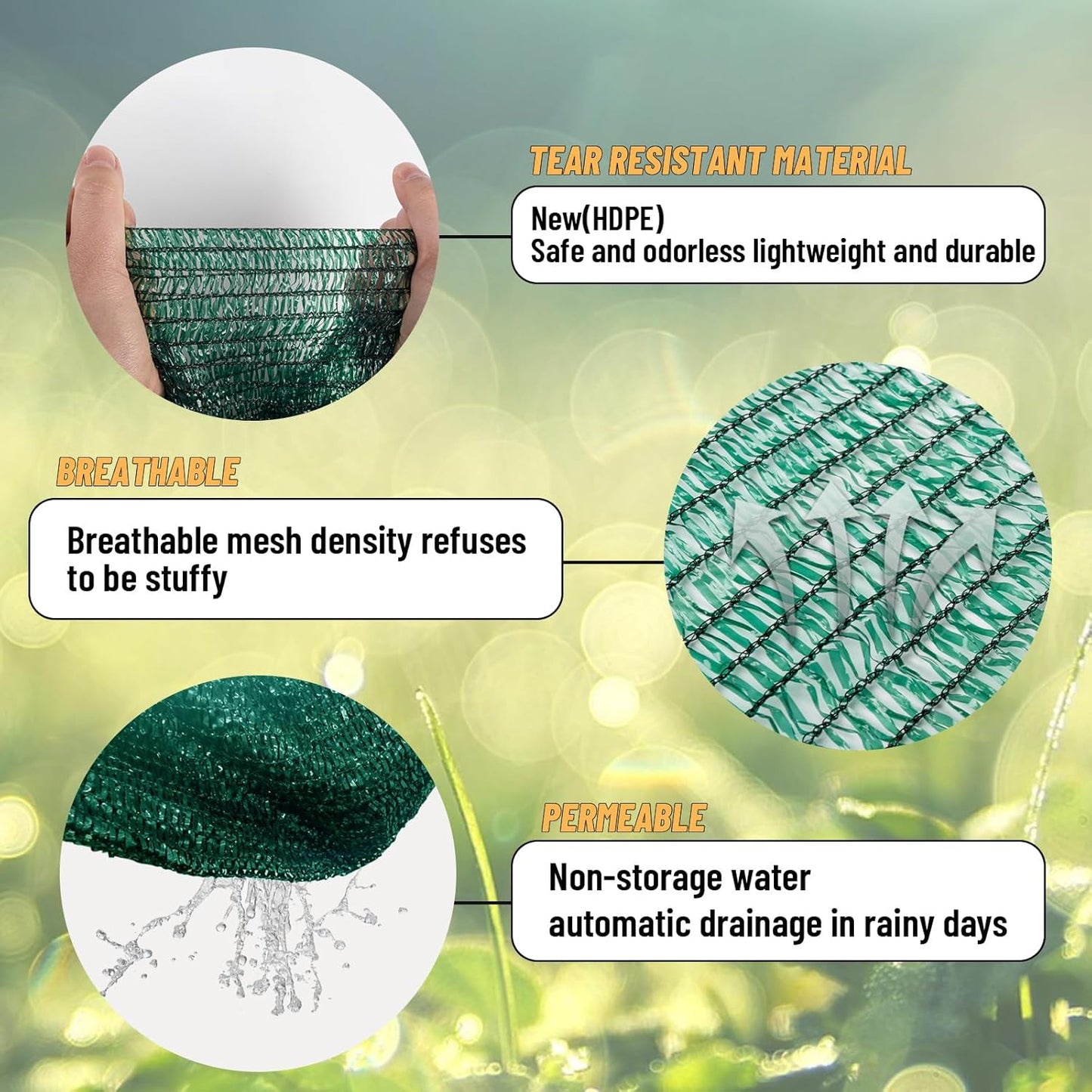 Cool Area 55% 10x20ft Sunblock Shade Cloth Cover Mesh UV Resistant Net for Garden Flower Plant Greenhouse, Green