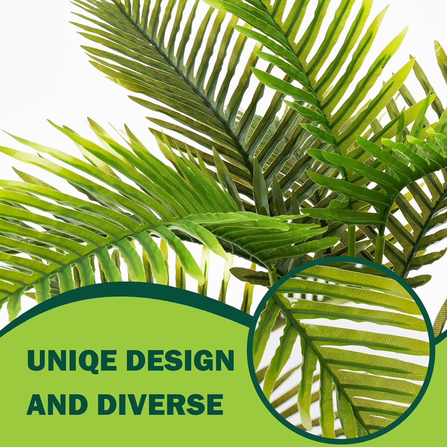 5FT Artificial Palm Tree with Planter Pot, Faux Floor Plants for Living Room Decor, Decoration for Artificial Plant Indoor, Indoor and Outdoor Fake Plants for Home Bedroom Kitchen Decor