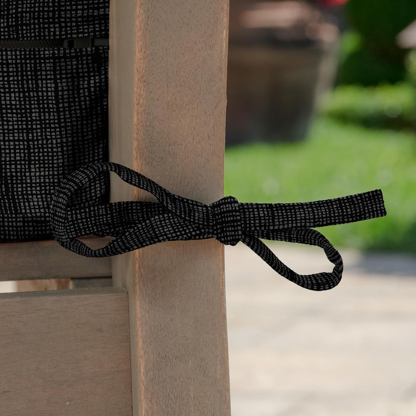 Arden Outdoor Deep Seat Bottom Cushion, 24 x 24, Rain-Proof, Fade Resistant 24 x 24, Black Leala
