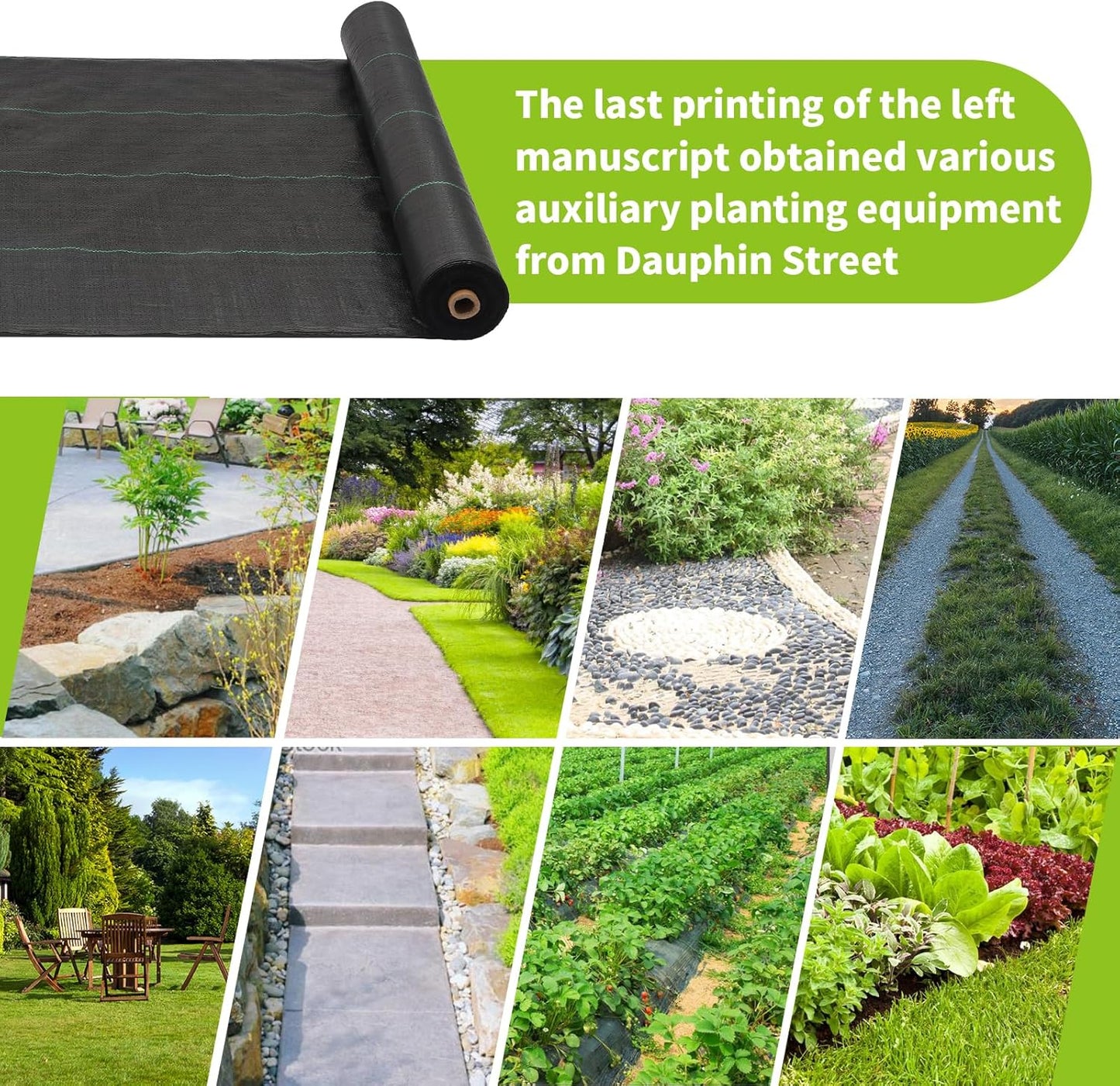 3x100ft 3.2OZ, Weed Barrier Landscape Fabric Heavy Duty, Woven Weed Control Fabric, High Permeability Good for Flower Bed, Geotextile Fabric Underlayment, Driveway (6ft*300ft)