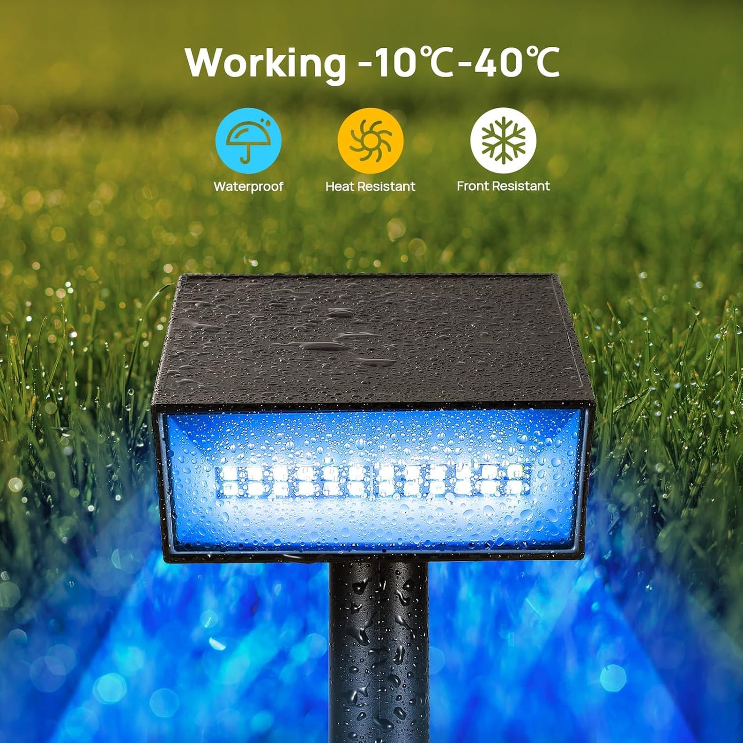 Consciot Solar Spot Lights Outdoor, Adjustable 170° Solar Outdoor Light, 7 Multicolored Garden Light Waterproof IP65, Landscape Lighting for Yard Pool Garden Tree, 4 Pack