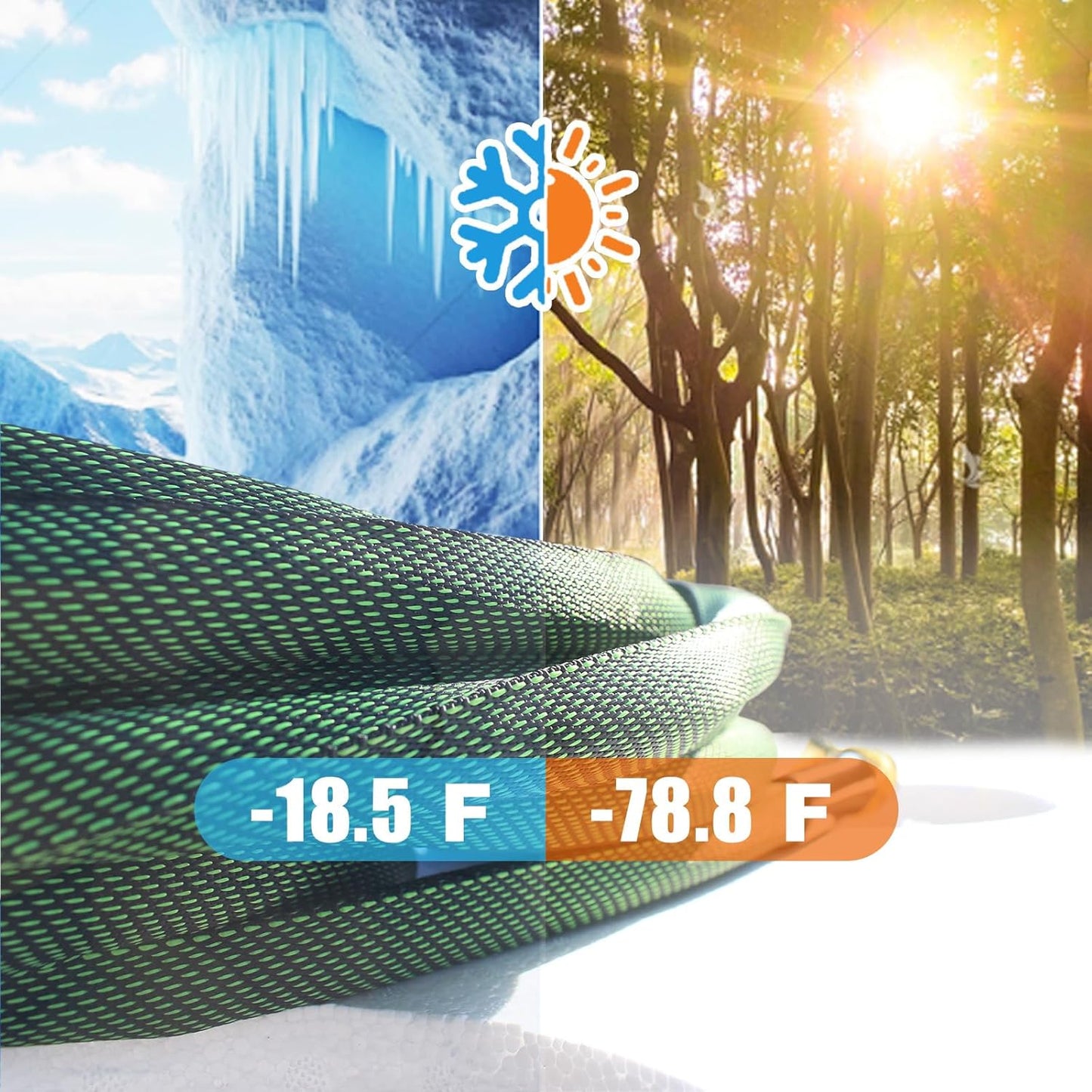 Garden Hose 100 FT, Heavy Duty Water Hose with Aluminum Fittings, Puncture Proof All-weather, Ultra-Lightweight and Flexible, Watering and Cleaning for Outdoor, Lawn
