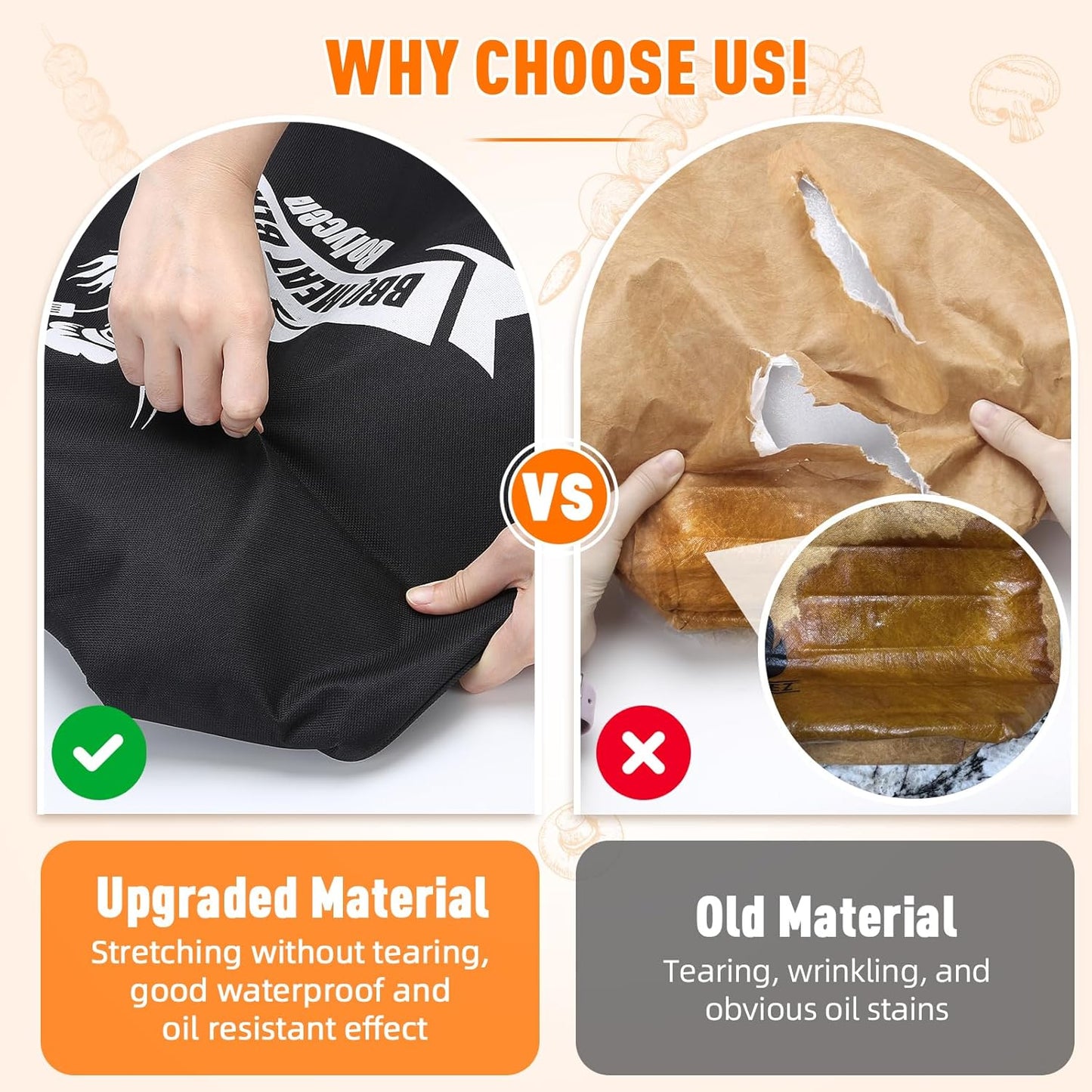 Upgraded BBQ Blanket for Resting Meat - Air Fryer Kitchen Camping Baking Party Essential -Smoker Accessories Brisket Blanket - Insulated Meat Resting Bag with Wide Mouth for Steak/ Pork Shoulder/ Turkey - Birthday Anniversary BBQ Accessories Grilling G...