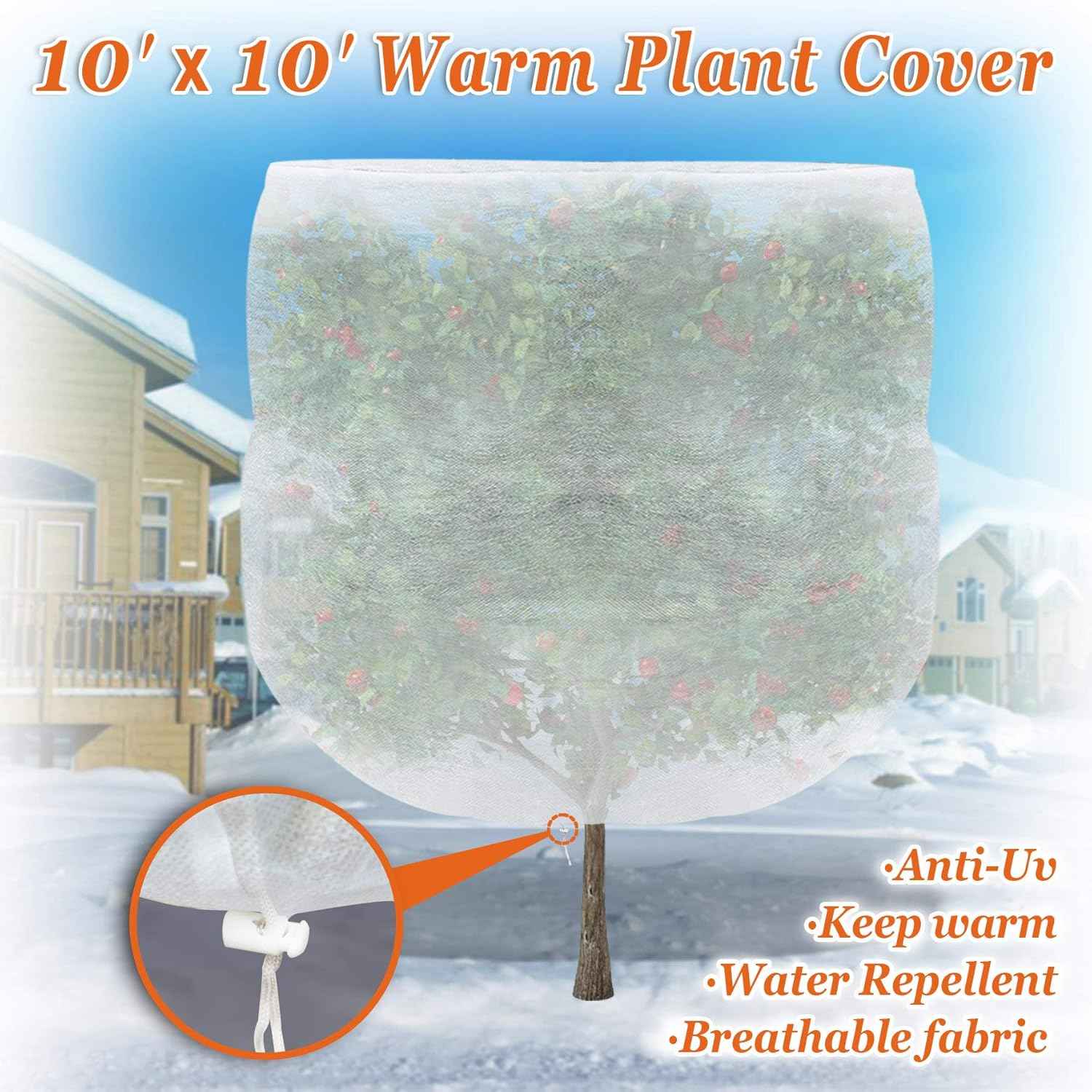 Warm Worth Plant Cover Tree/Shrub Cover Plant Protecting &Frost Protection Bag (84” H x 72” Dia)