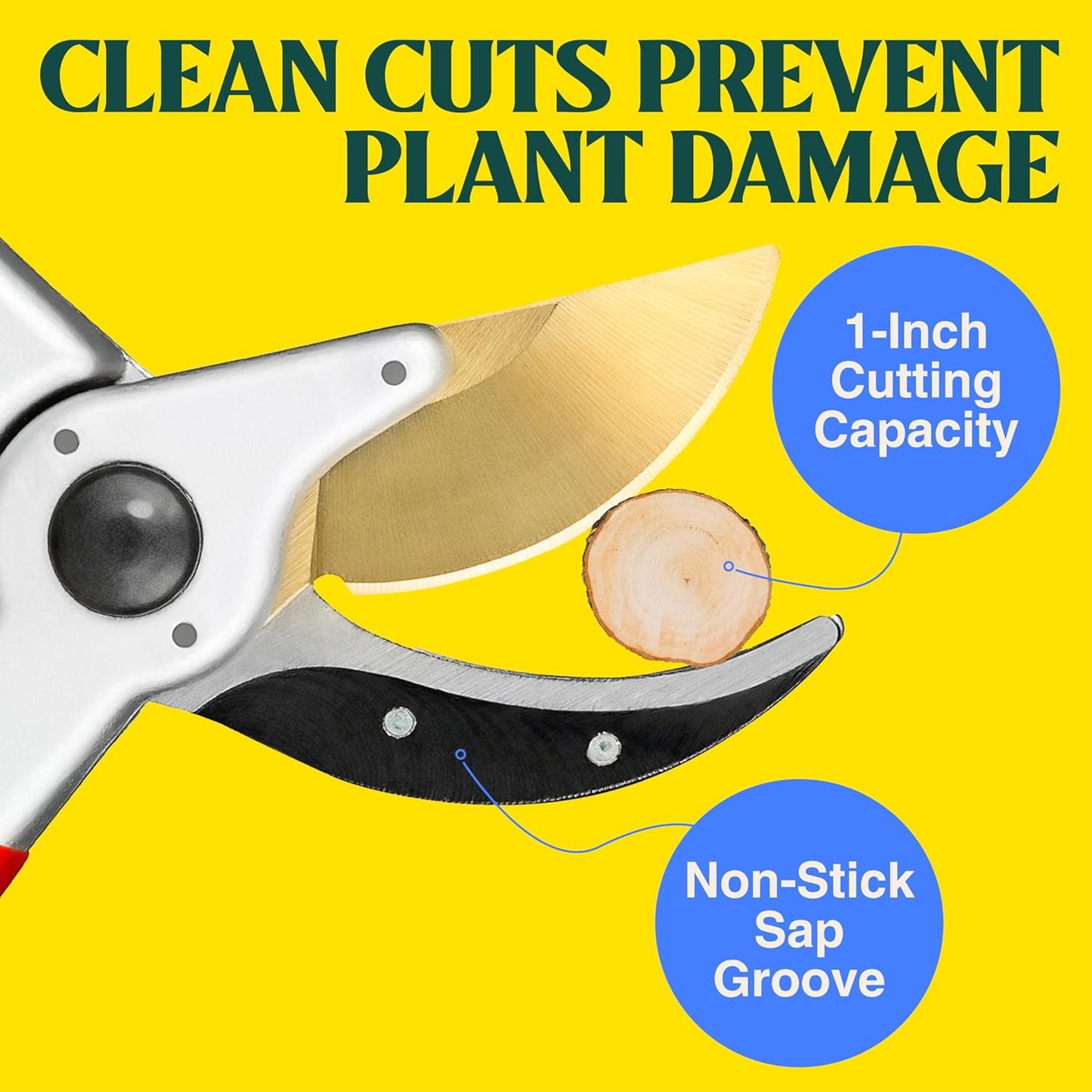 Haus & Garten ClassicPRO 8.5" Premium Titanium Bypass Garden Shears - Use as Pruners, Pruning Shears for Gardening, Hand Pruners, Handheld Garden Clippers, Scissors for Women