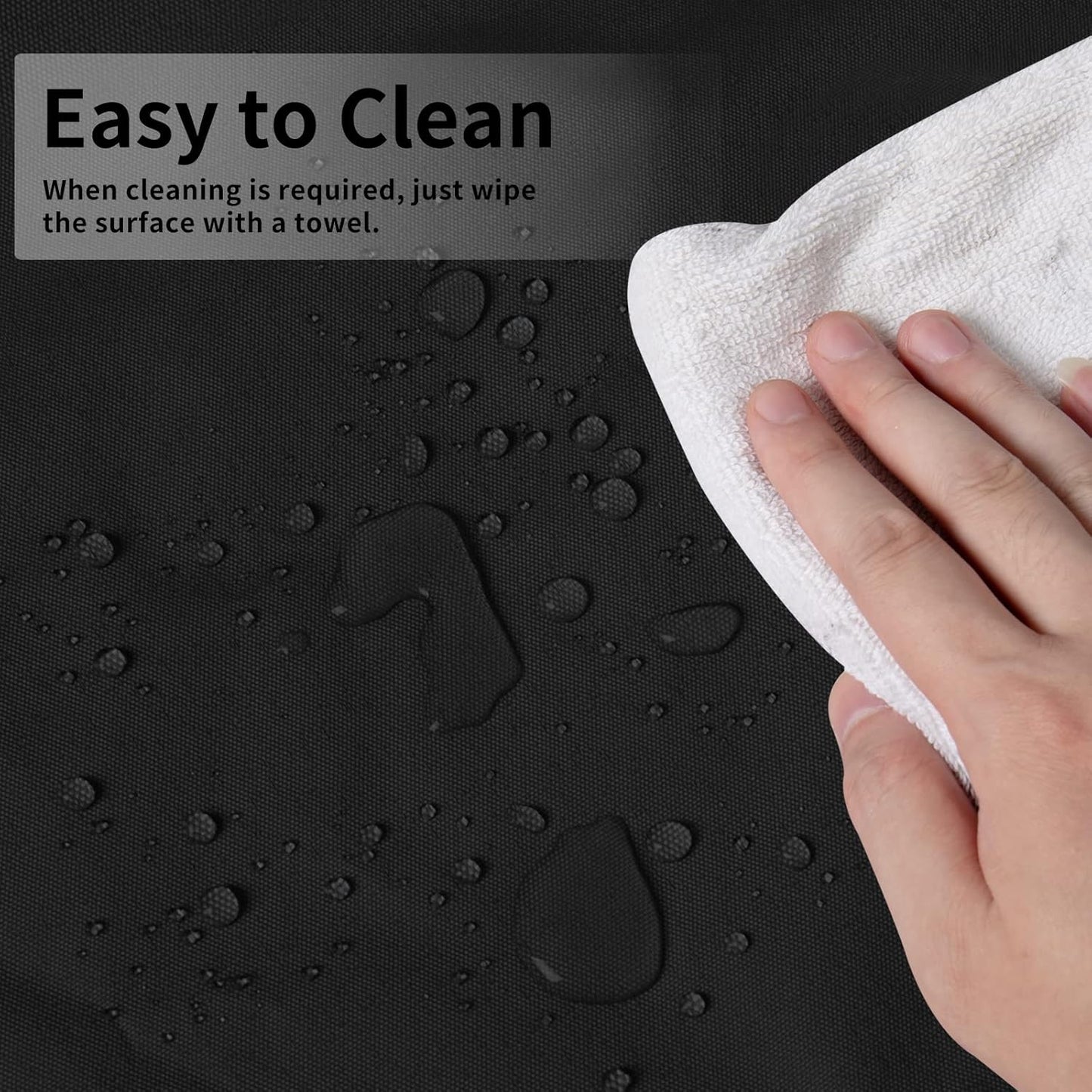 Easy-Going Pyramid Torch Patio Heater Cover with Zipper and Storage Bag, Waterproof Outdoor Heater Cover Dustproof, UV-Resisant, Wind-Resistant (90" H x 23" L x 23" W, Black)