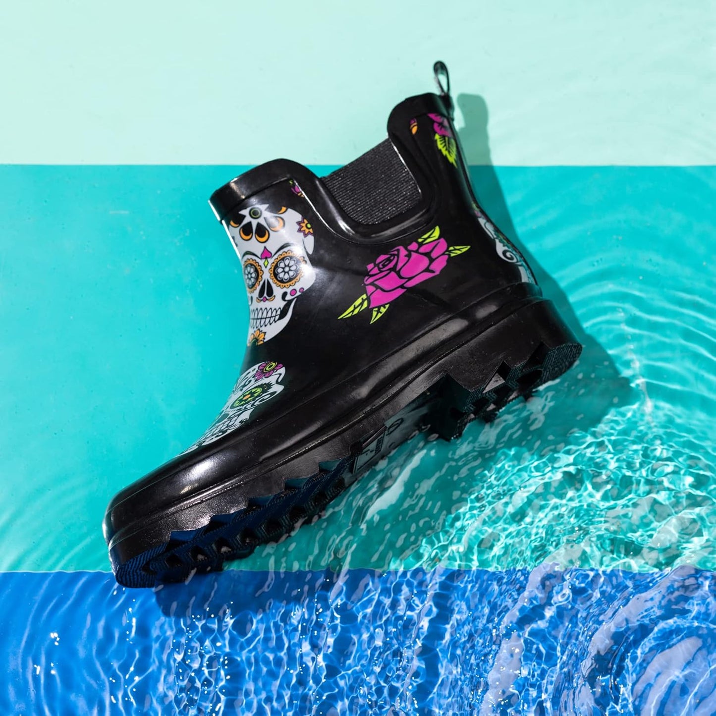 NORTY - Womens Ankle Rain Boots - Ladies Waterproof Winter Spring Garden Boot runs ½ size large