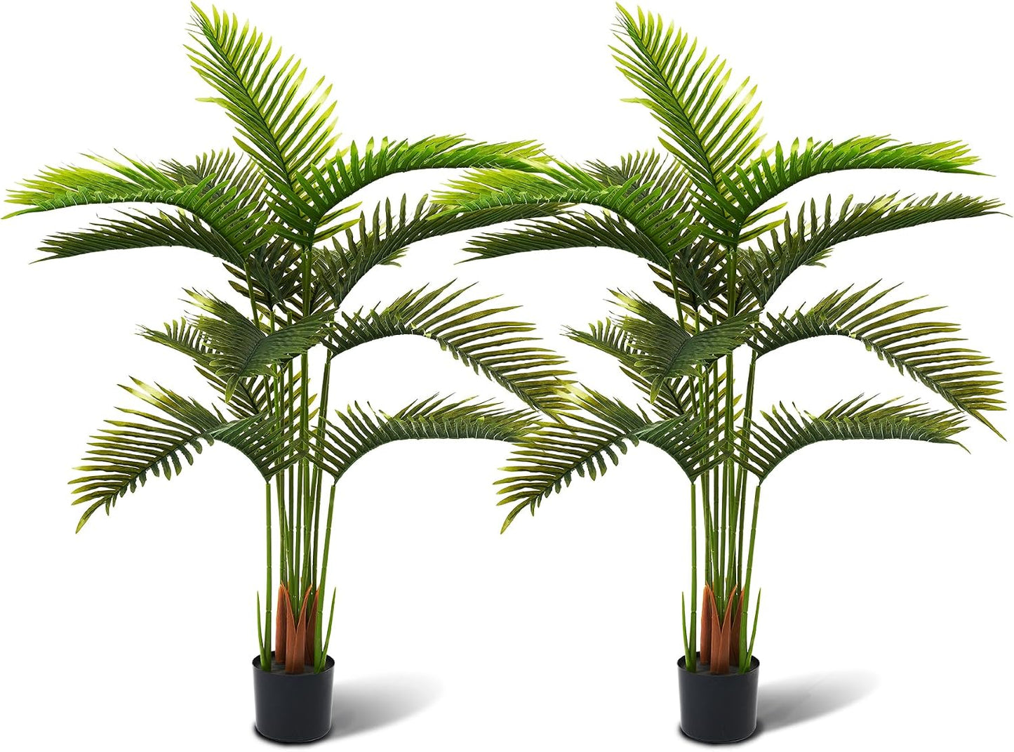 5FT Artificial Palm Tree with Planter Pot, Faux Floor Plants for Living Room Decor, Decoration for Artificial Plant Indoor, Indoor and Outdoor Fake Plants for Home Bedroom Kitchen Decor