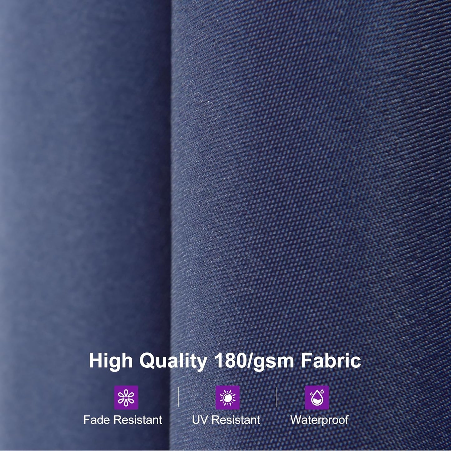 PURPLE LEAF 15ft Patio Market Umbrella with Base Included Double-Sided Rectangle Outdoor Umbrella Table Umbrella with Crank for Pool Garden Deck, Navy blue