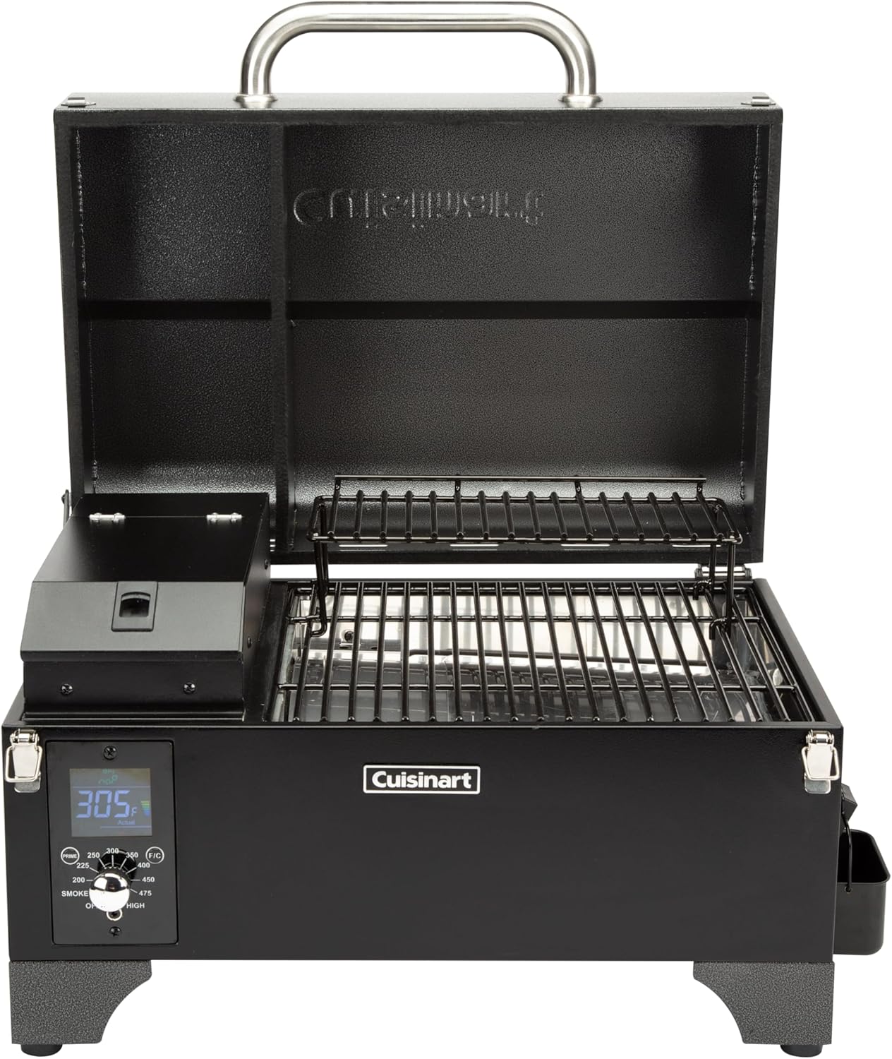 Cuisinart 8-in-1 Portable Wood Pellet Grill and Smoker, Compact for RV, Tailgates, Camping, and Backyard Cooking, Smoky Flavor, Versatile Meat Smoker