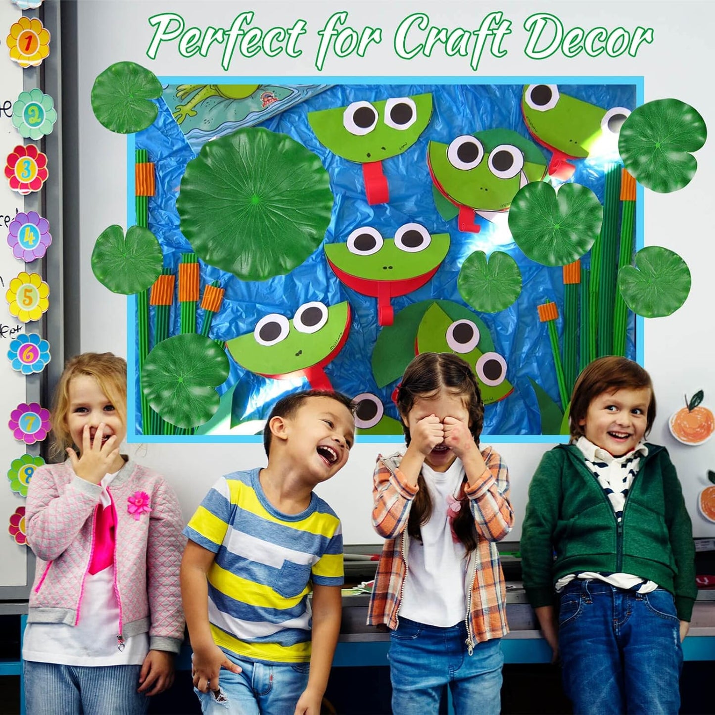 20Pcs Floating Lily Pads for Ponds, Fake Lily Pads, Artificial Lotus Leaves Decorative, 6pcs 8.3in and 6pcs 7in and 8pcs 4in (Total 20pcs)