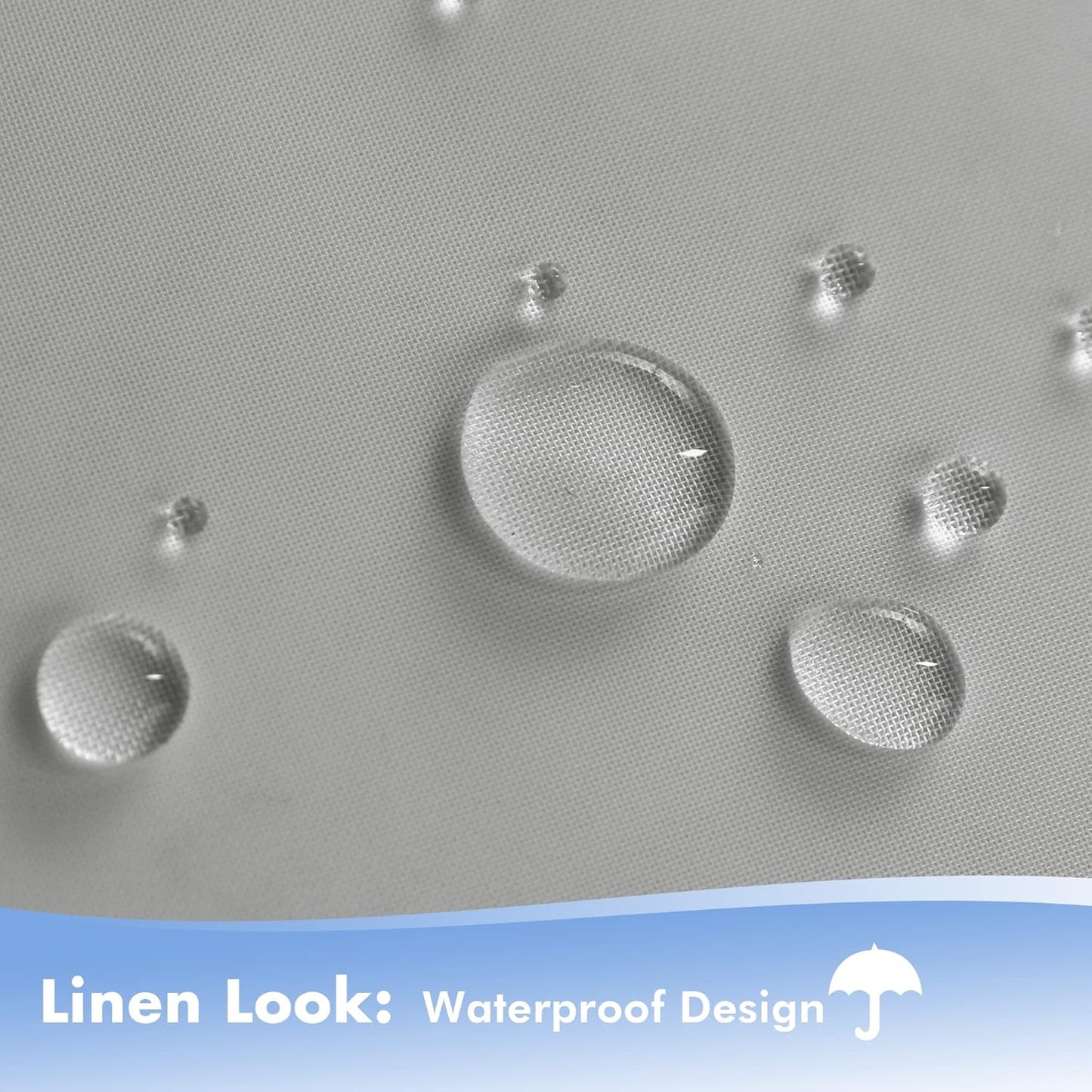 HolidayIdeas Outdoor Sheer Curtains for Patio Waterproof, 4 Panels - 54 x 95 Inch - Cloud Grey Light Filtering Voile Outside Curtains Grommet Drapes for Front Porch, Gazebo, Pergola, Backyard