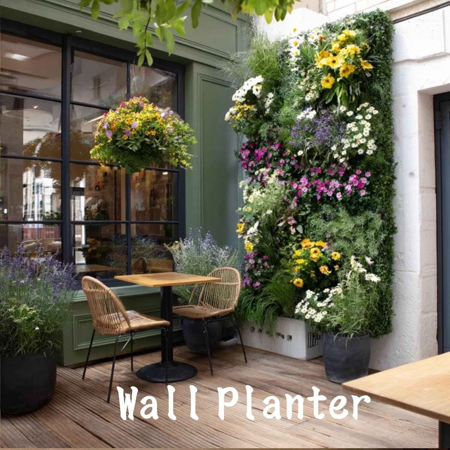 36 Pockets Living Wall Planter Indoor, Self Watering Wall Hanging Planters for Outdoor Plants Stackable, Cascading Vertical Planter Garden (wall Planter 36)