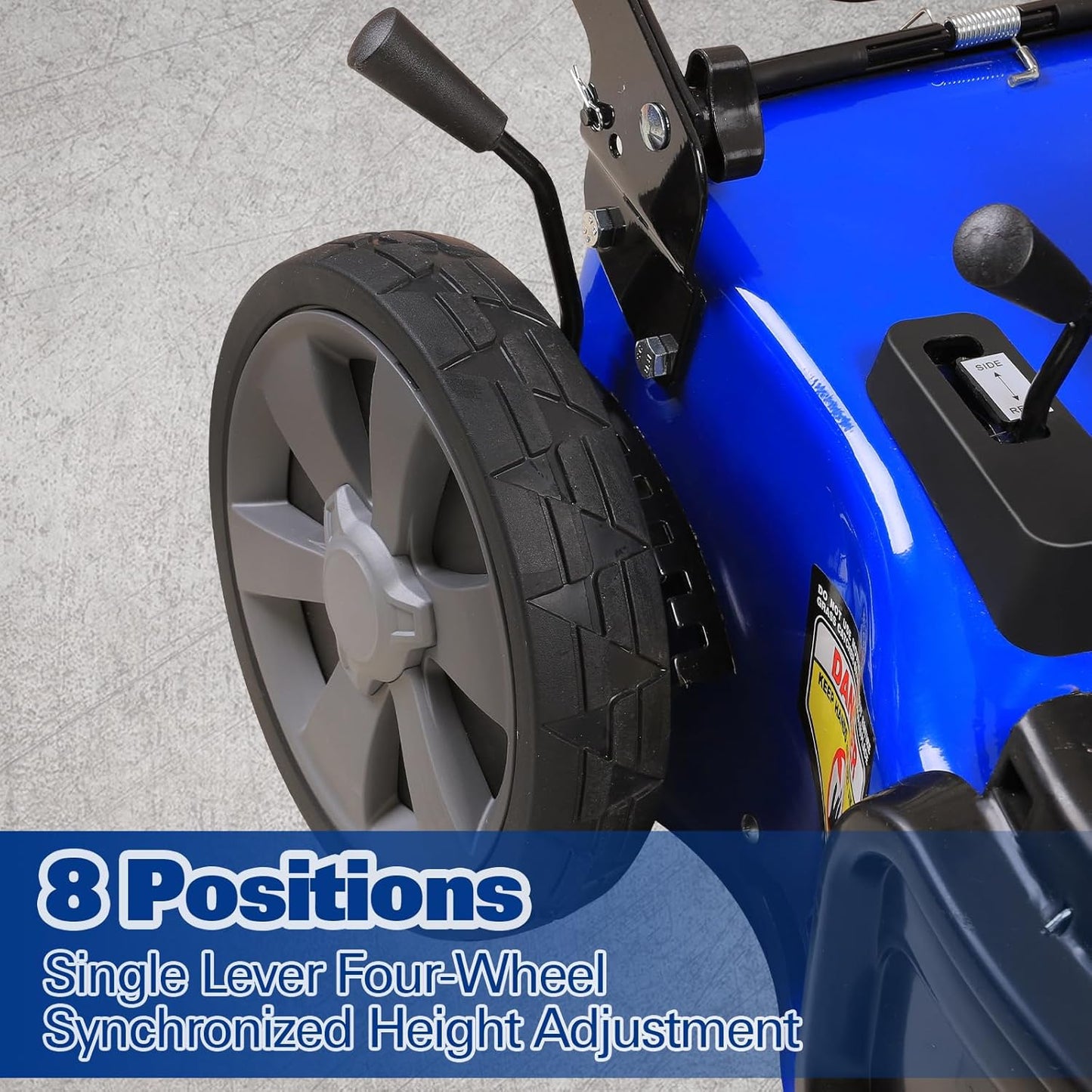 BILT HARD 21 Inch Self Propelled Gas Lawn Mower, 201cc 4-Cycle OHV Engine, 3-in-1 Functions (Bagging, Mulching and Side Discharge) with 8-Positions Adjustable Cutting Height, Easy Start