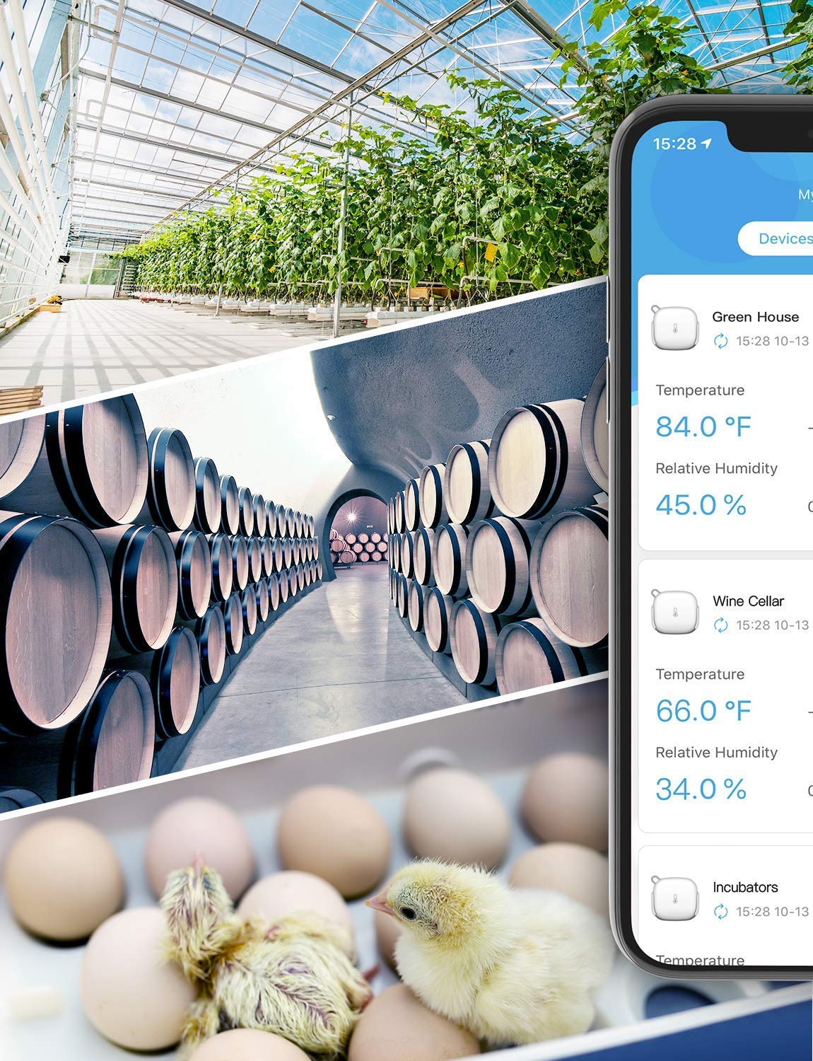 Govee WiFi Thermometer Hygrometer H5179, Smart Humidity Temperature Sensor with App Notification Alert, 2 Years Data Storage Export, Remote Monitor for Room Greenhouse （Only Support 2.4G Wi-Fi）