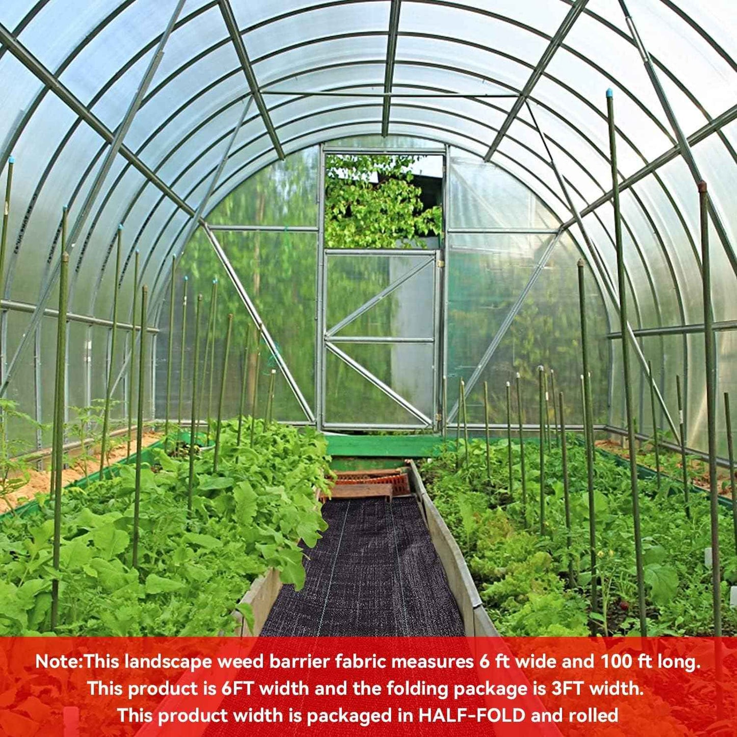 6ftx100ft Weed Barrier Landscape Fabric Heavy Duty，Weed Block Gardening Ground Cover Mat, Weed Control Garden Cloth ，Woven Geotextile Fabric for Underlayment，Commercial Driveway Fabric