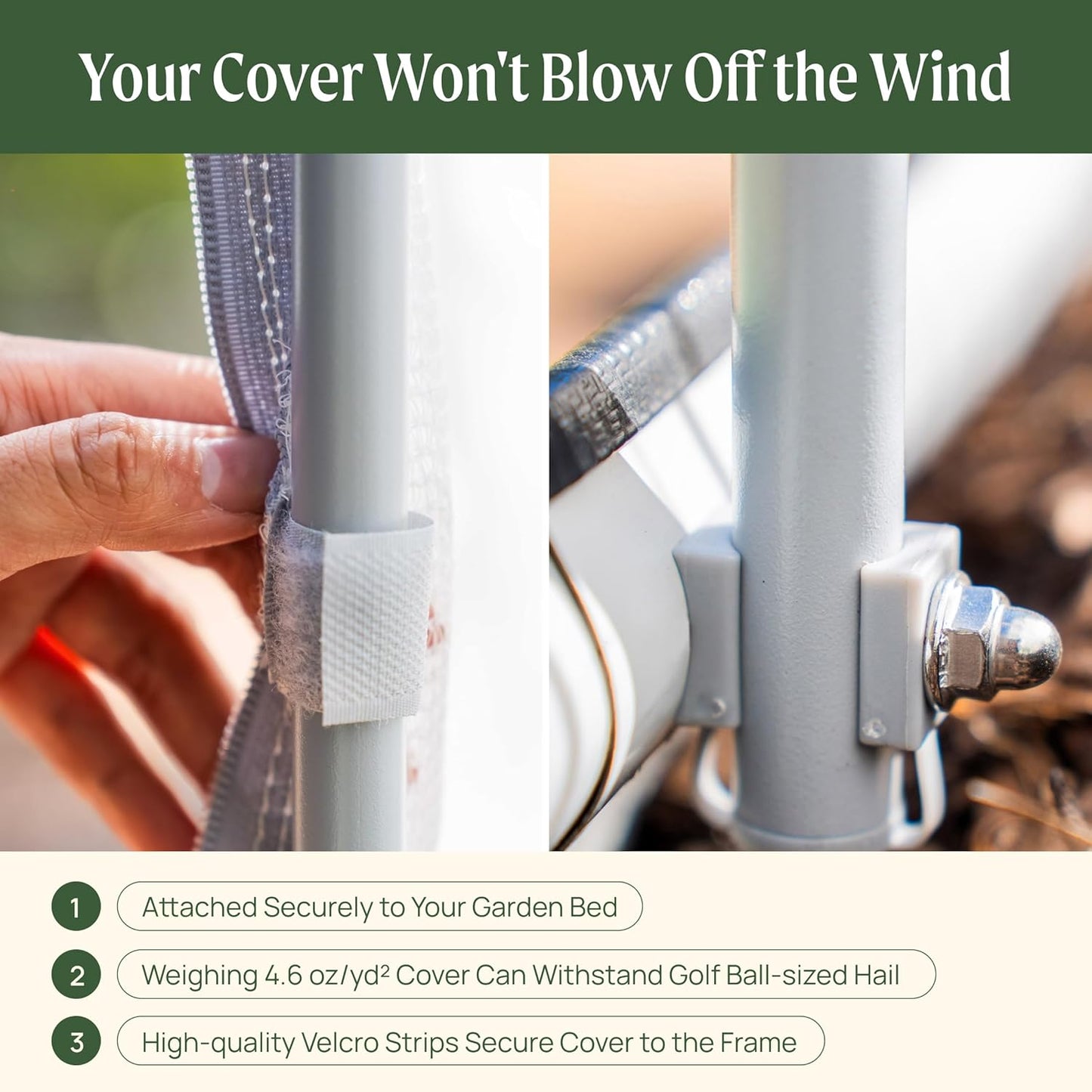 Vego garden Cover System for 4.0' x 8.0' (10 in 1) Garden Bed
