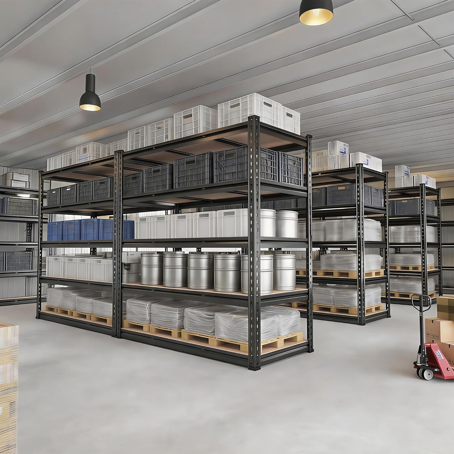 Garage Shelving Heavy Duty, 2450LBS Metal Storage Shelves 5 Tier, Adjustable Shelving Unit 36" W x 16" D x 72" H, Boltless Garage Storage Rack for Garage Basement, Pantry, Warehouse 1Pcs