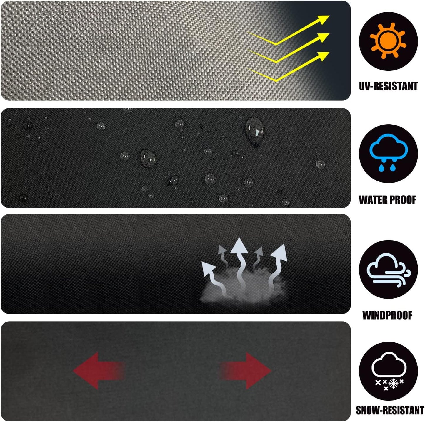 Heavy Duty 24 Inch Grill Cover Compatible with Cuisinart CGG-306, Royal Gourmet 24’’ Tabletop Griddle PD1301R/ PD1301S, Ninja OG751, Compatible with Pit Boss 75275 & PB336GS