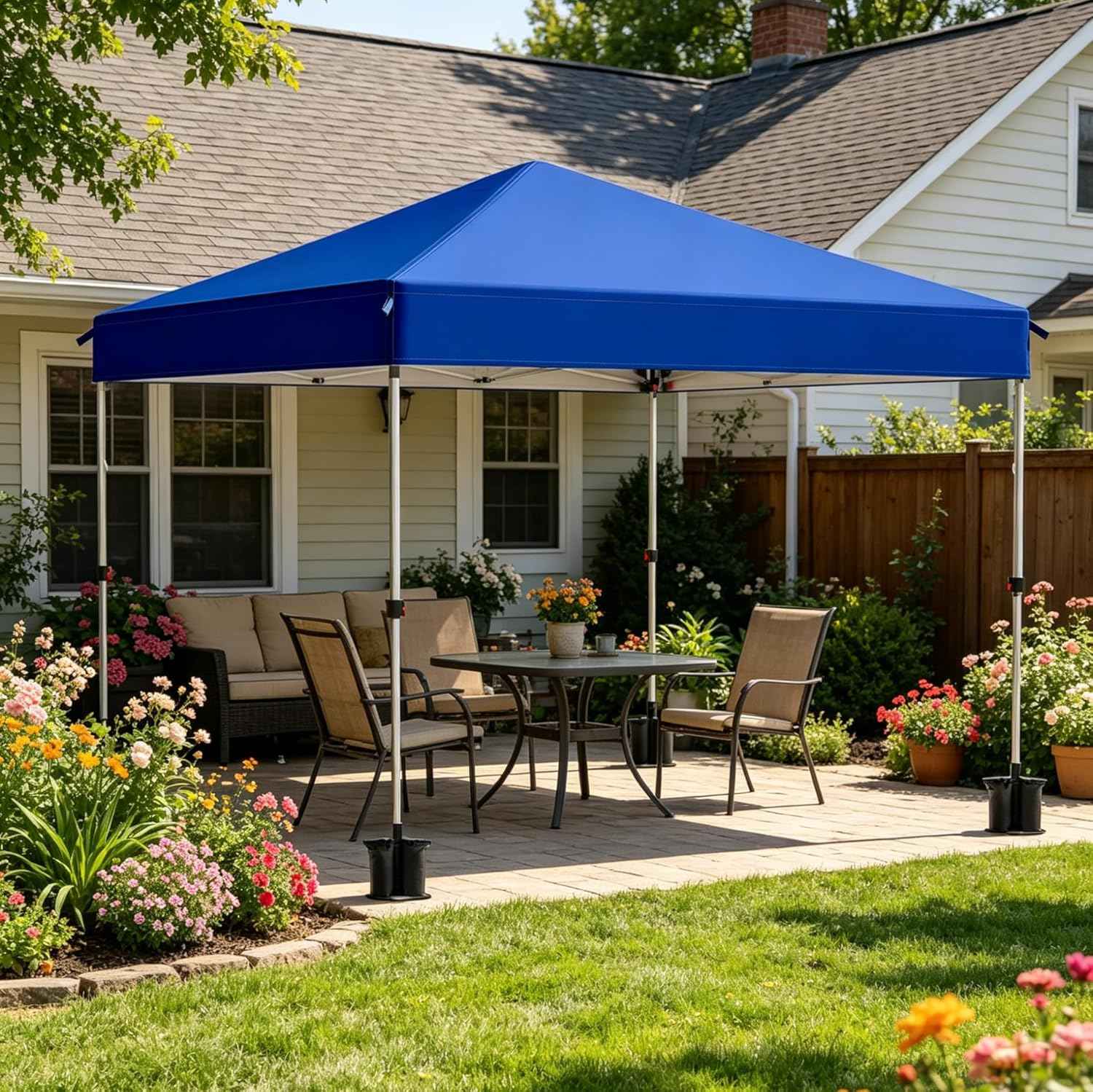 Pop Up Canopy Tent, 10x10 Outdoor Shade, One Push Instant Outdoor Canopy, Easy Set Up Tent, Portable Instant Beach Canopy Tents, Sun Shelter for Events, Parties, Camping