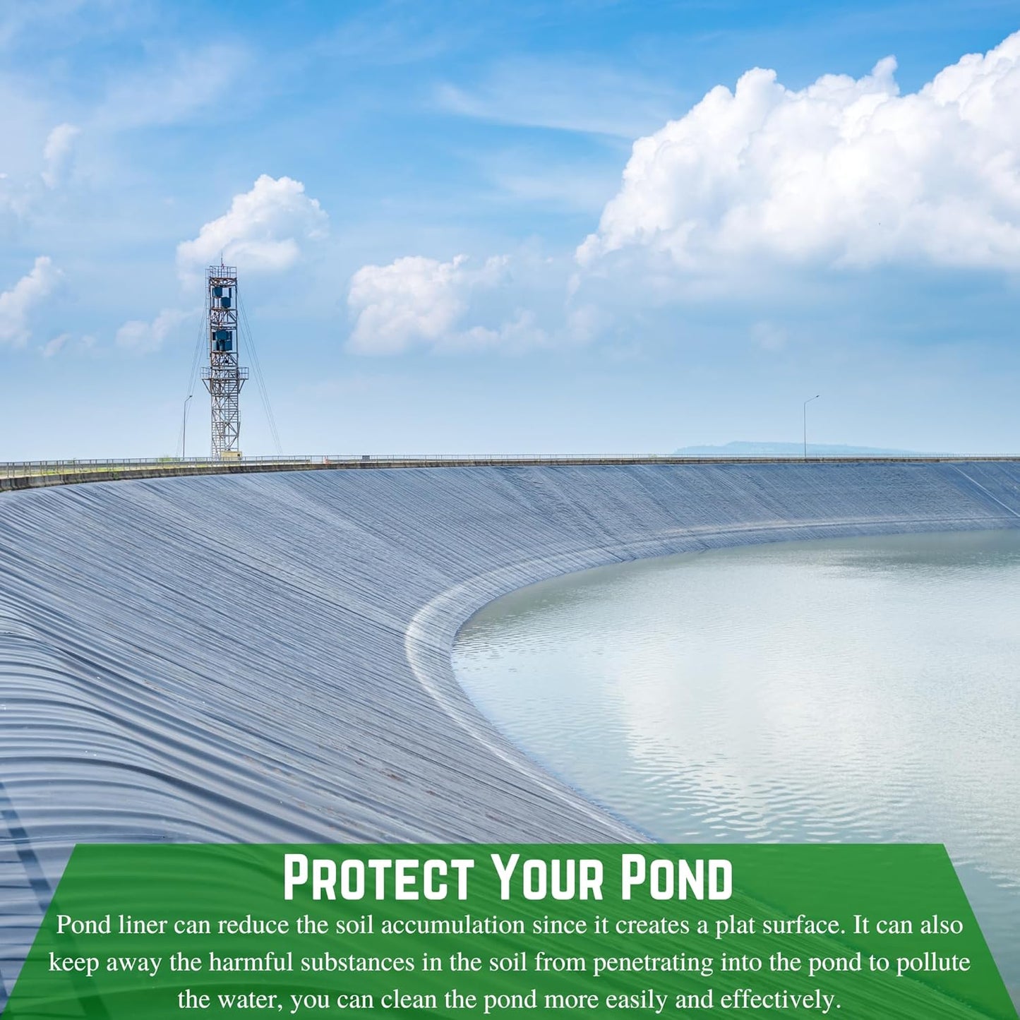 Farm Plastic Supply - 12 Mil String Reinforced Black/White Pond Liner - 12 Mil Fish Pond HDPE Liner, Pond Liners for Outdoor Ponds, Koi Ponds, Garden Fountain, Containment Liner (12' x 80')