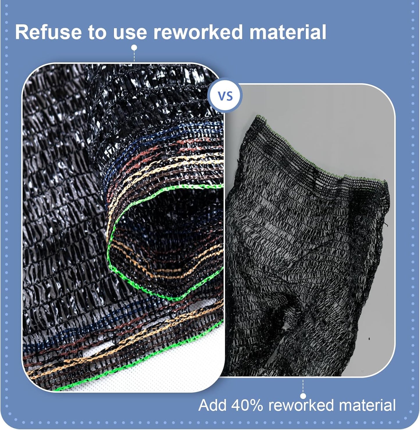 LOVE STORY 10x10FT 55% Black Shade Cloth Sun Shade Net UV Resistant Mesh Tarp Plant Cover Sunblock Net for Garden,Greenhouse,Vegetables,Flowers