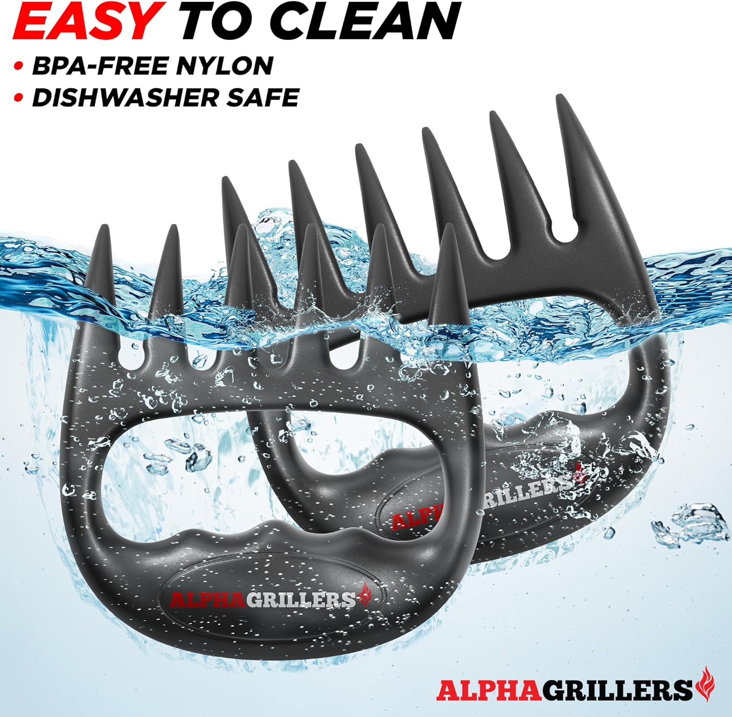 Alpha Grillers Meat Shredder Claws - Grilling Accessories Gifts for Men Dad Him Husband Son Boyfriend Birthday - BBQ Accessories Grill Puller for Cooking Shredding Barbecue Smoker Pulled Pork Chicken - Lumora Garden