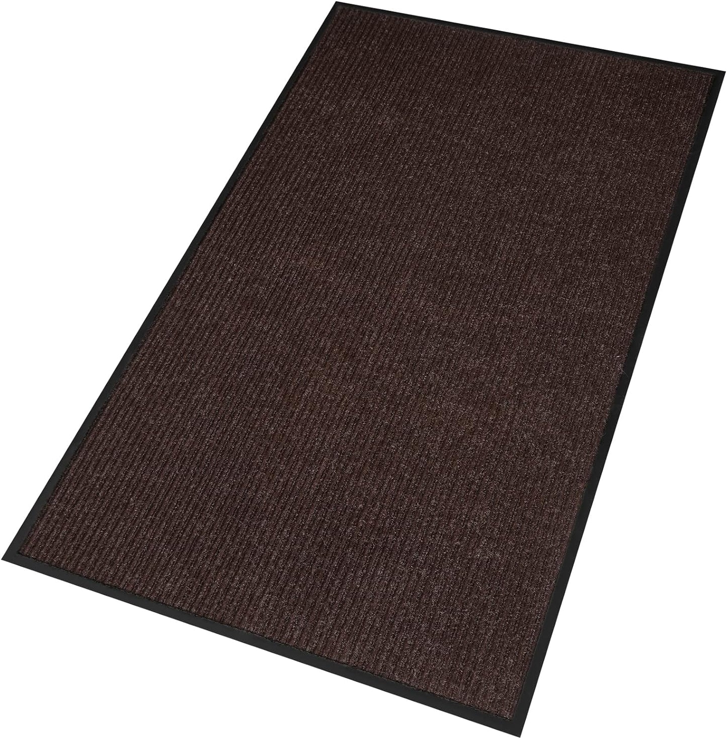 Profile Rubber Door Mat, 47x31inch, Heavy Duty, Entrance Doormat, Indoor and Outdoor, Waterproof, Easy Clean Shoe Scraper, Home Rug Welcome Mats for Entryway, Patio, Porch, Brown